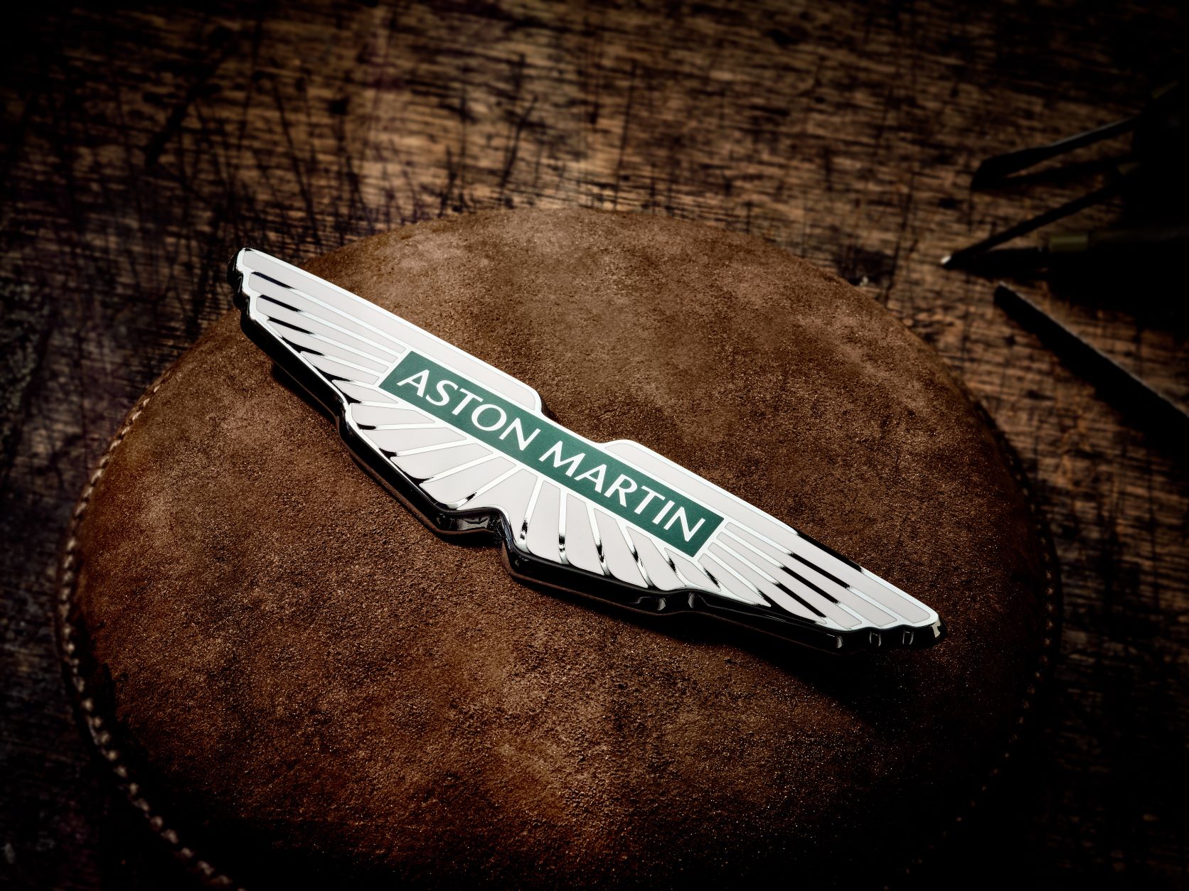 New Aston Martin Logo on display