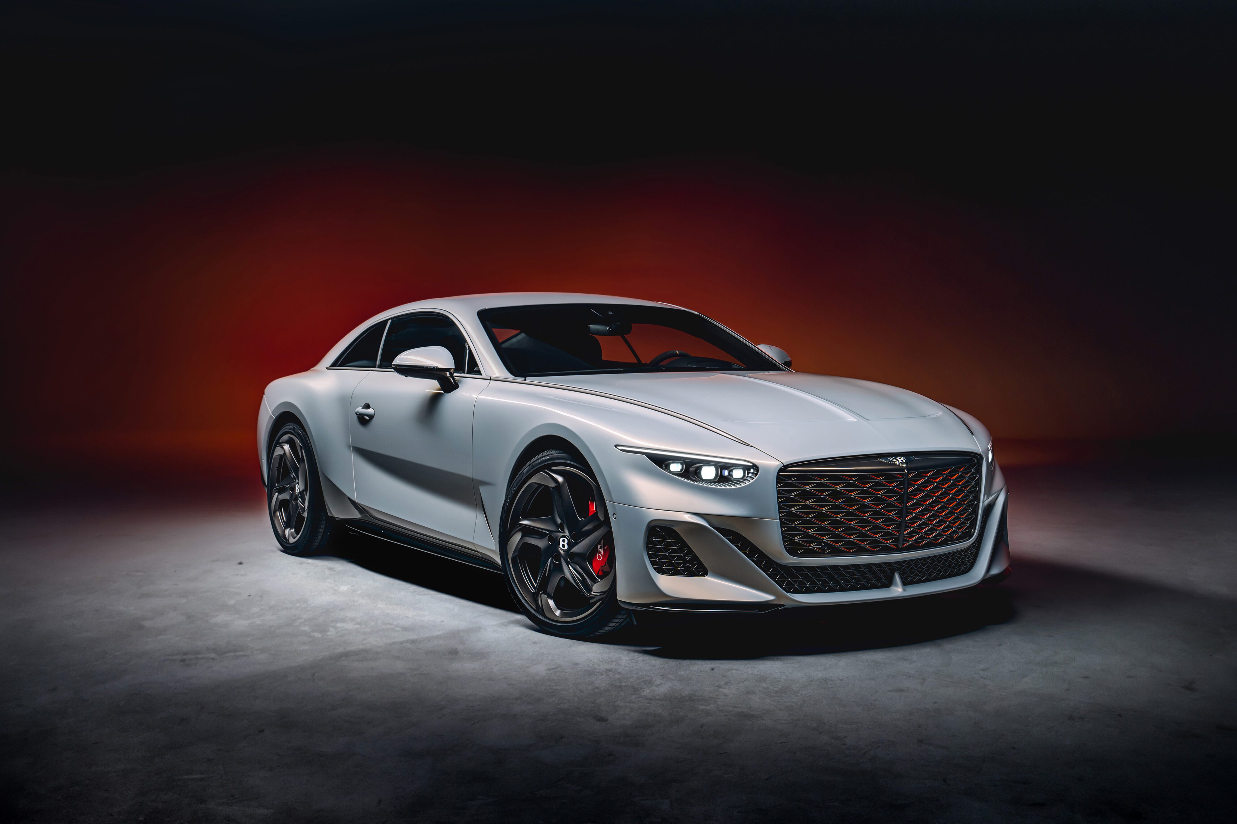Front three quarter view of the Bentley Mulliner Batur