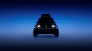 Front teaser view of the reborn Renault 4