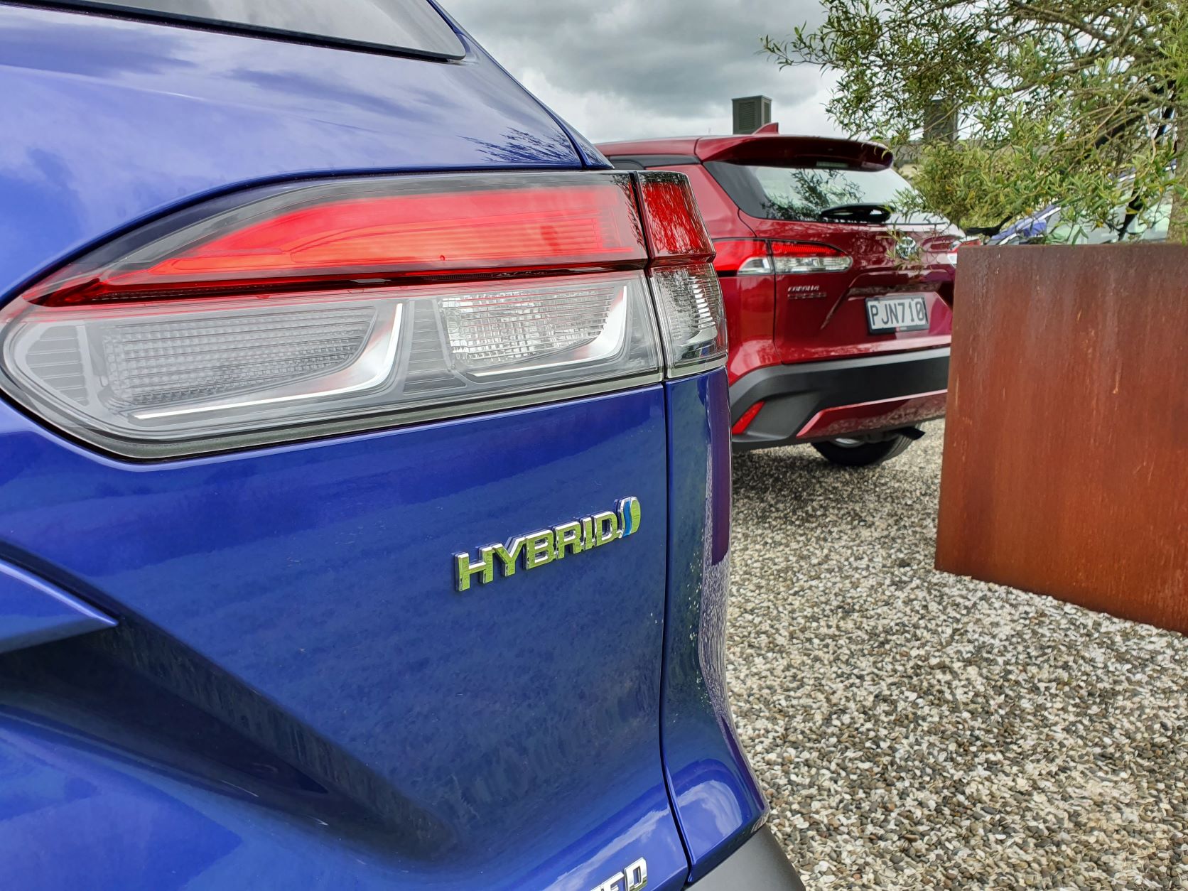 Hybrid badging on the 2022 Toyota Corolla Cross Hybrid
