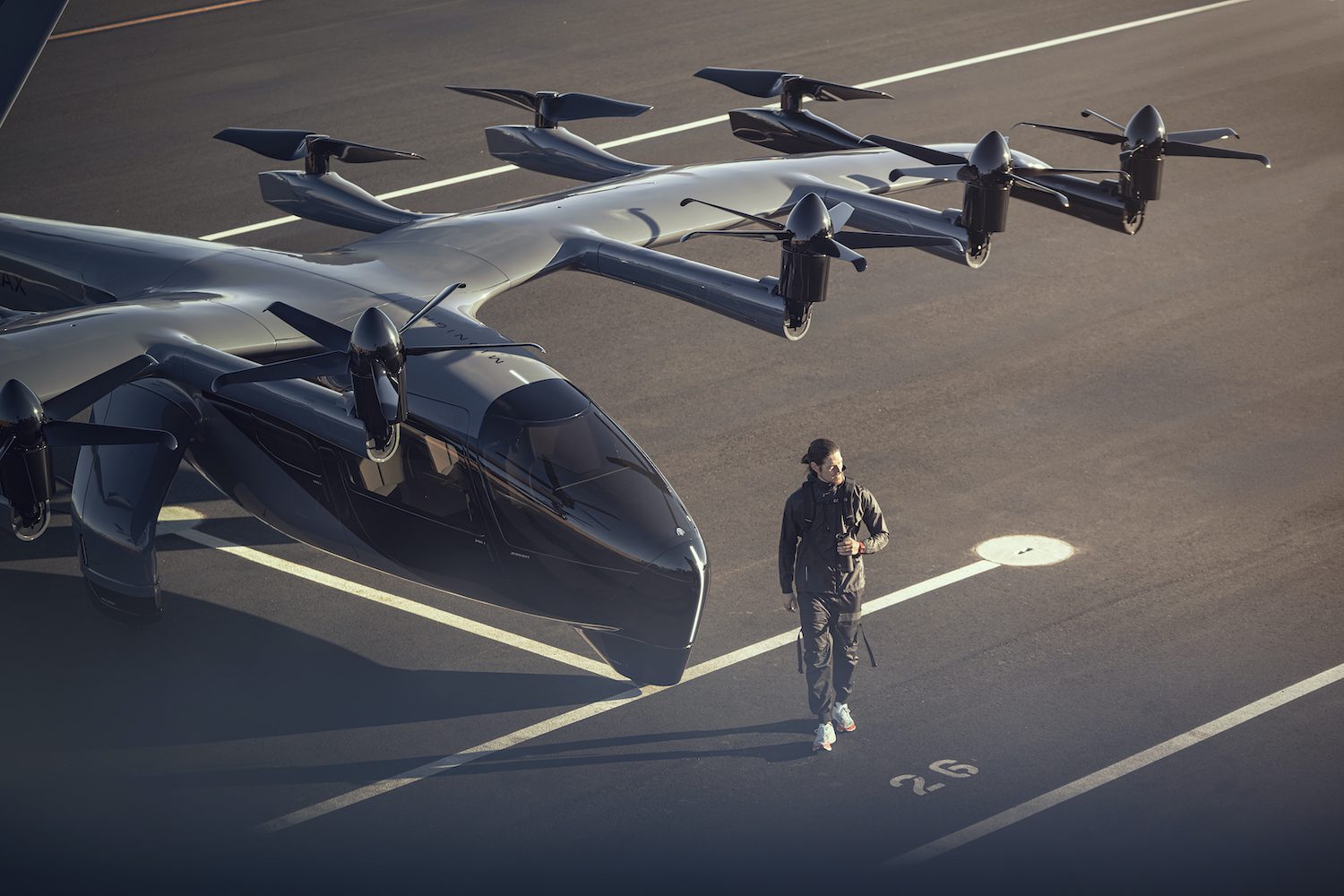 Archer's Midnight eVTOL aircraft as seen from above