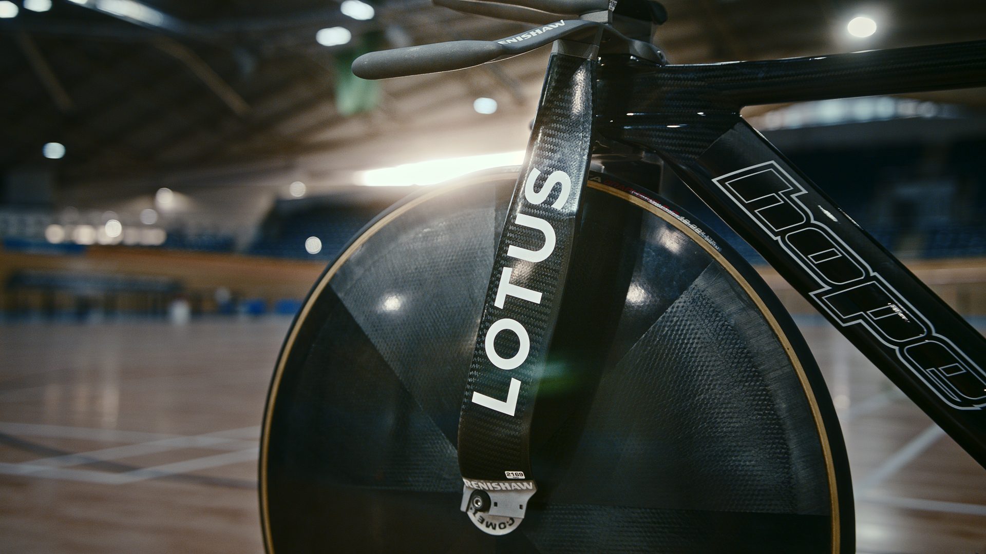 A close-up shot of the Hope Lotus bicycle at the Tokyo 2020 Olympics