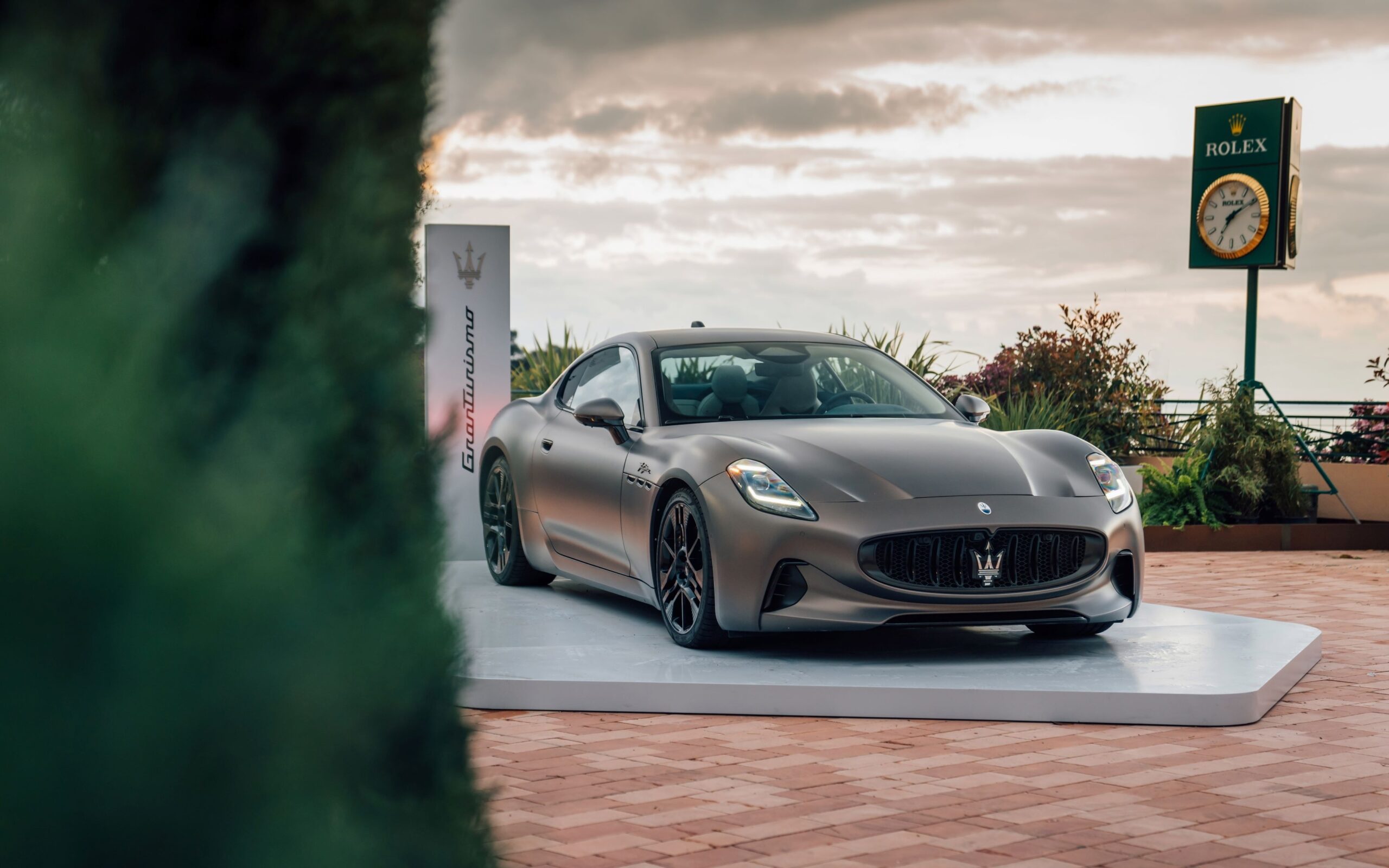 A shot of the fully electric Maserati Folgore at the Rolex Monte-Carlo Masters