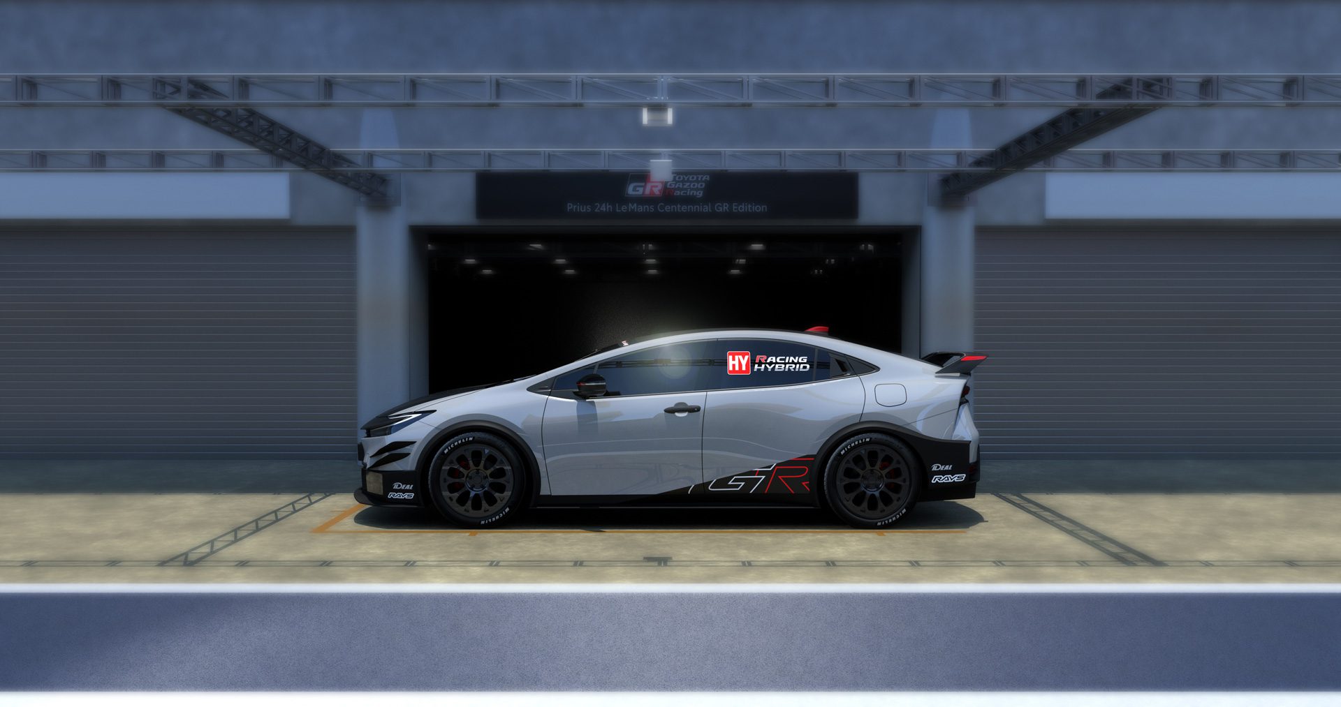 Side view of the Toyota Prius GR 24H Le Mans concept car