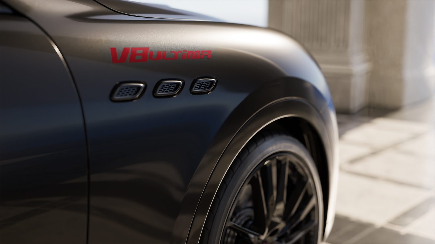 V8 Ultima badging on the Maserati Levante V8 Ultima