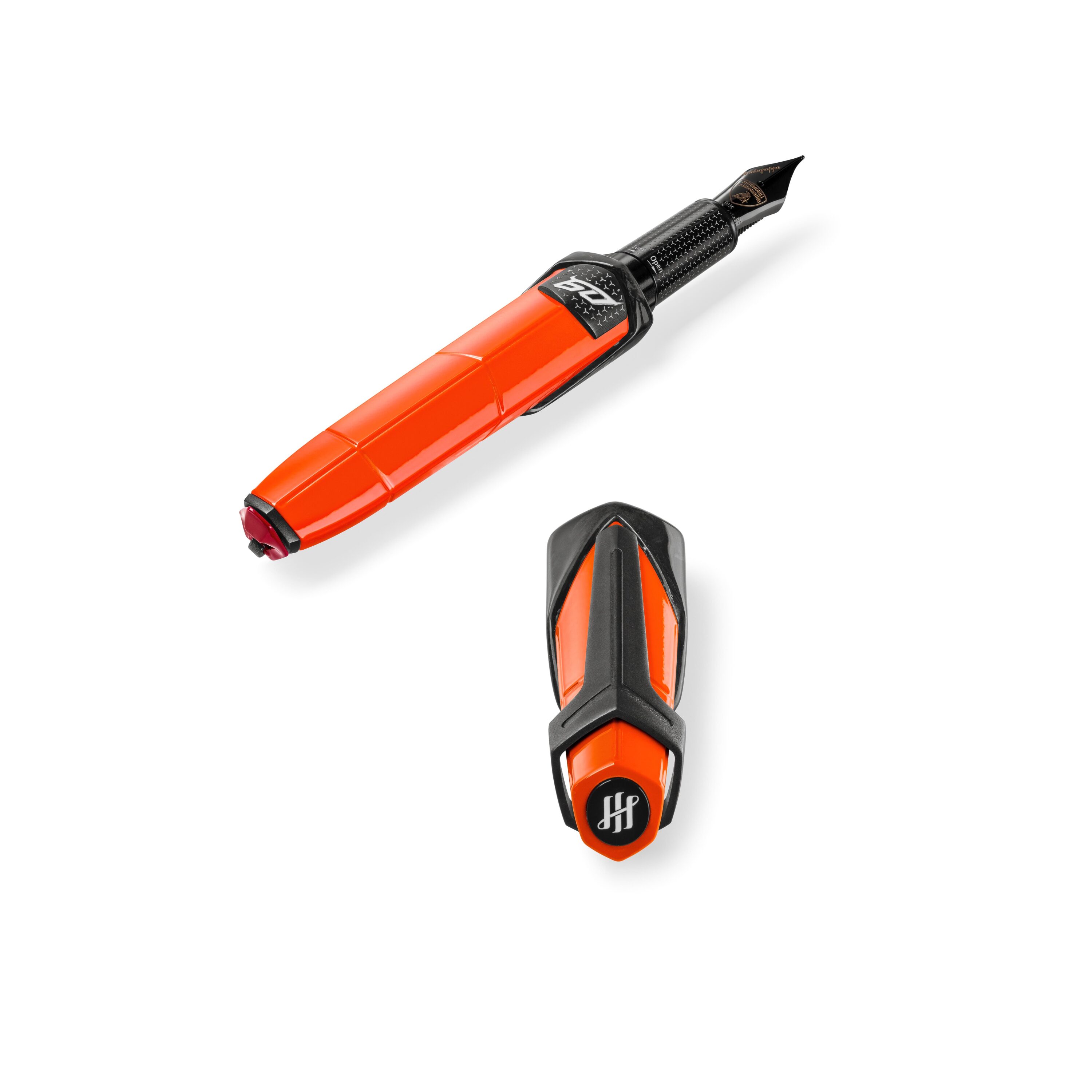 One of the fountain pens from the Lamborghini and Montegrappa special edition collection
