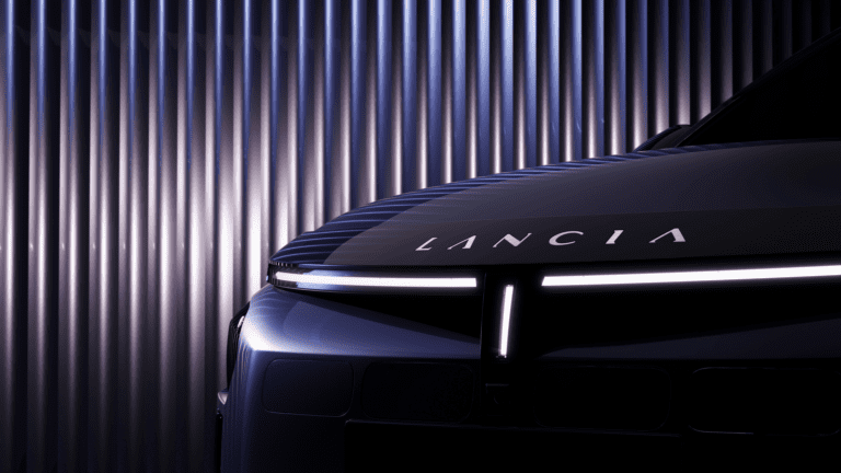 A teaser image of the upcoming Lancia Ypsilon.