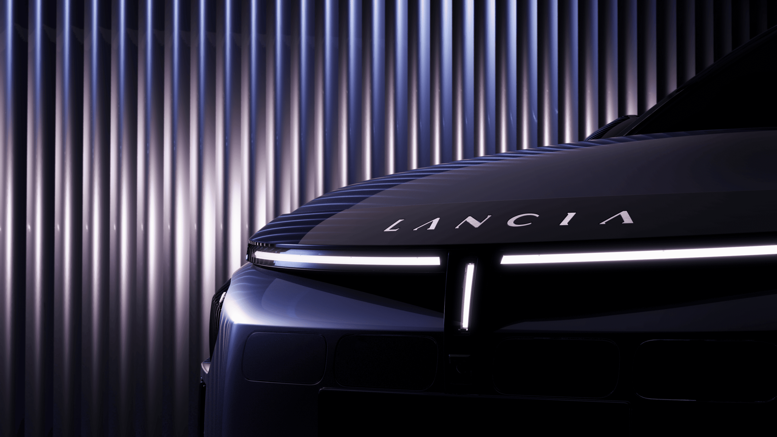 A teaser image of the upcoming Lancia Ypsilon.