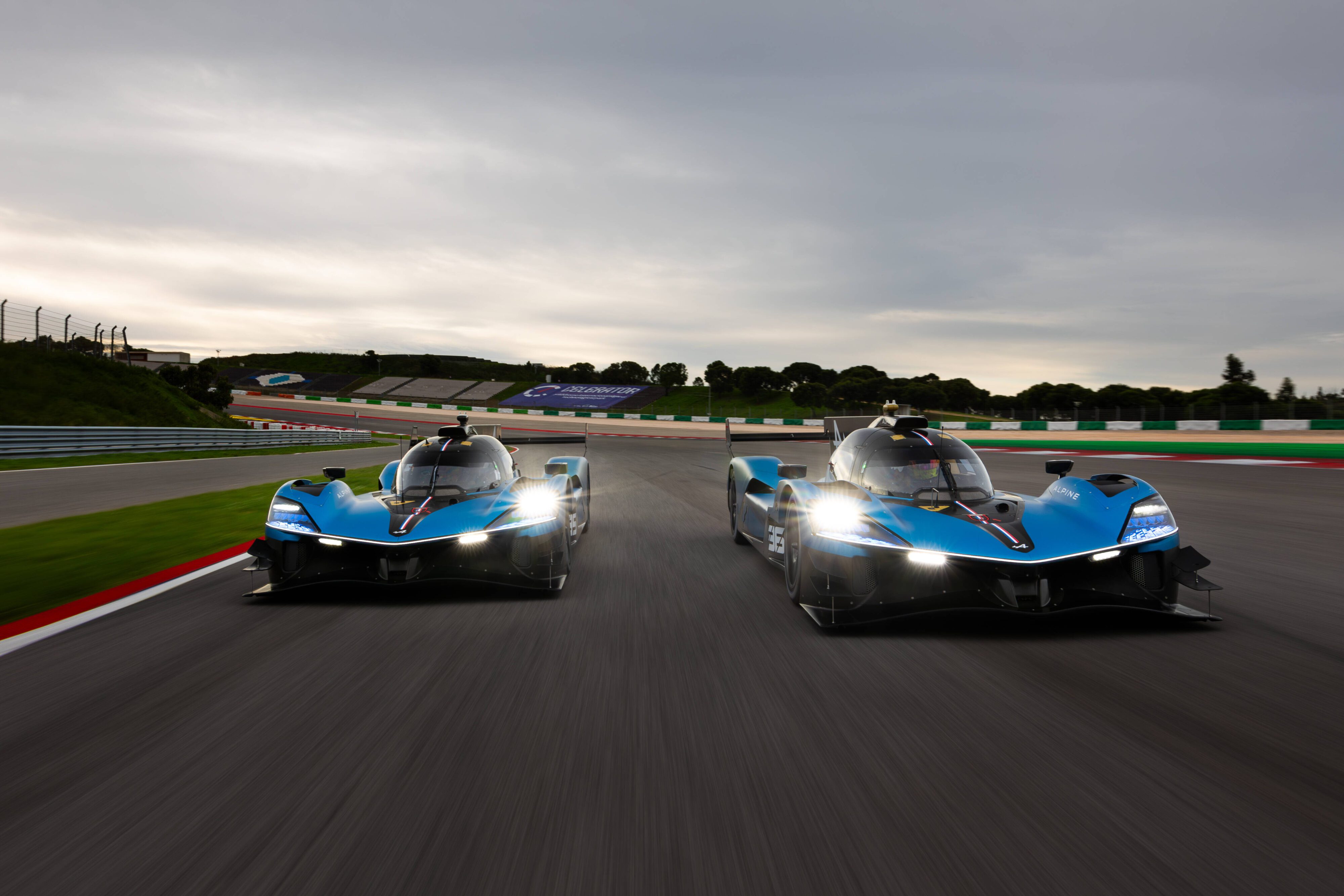 Two Alpine A424 Endurance Racecars testing in Portimao.