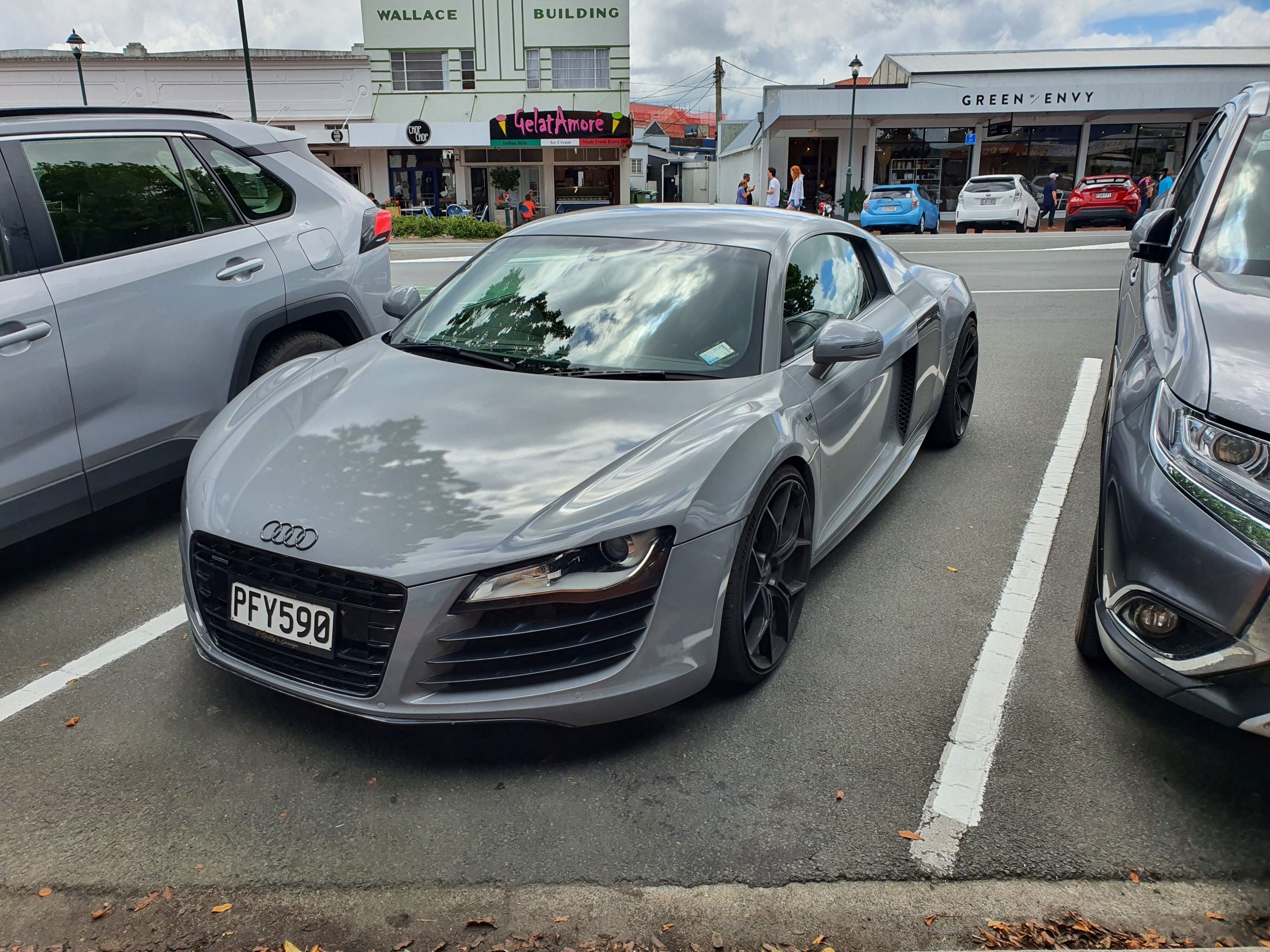 Photo of a Nardo Grey Audi R8 V8.