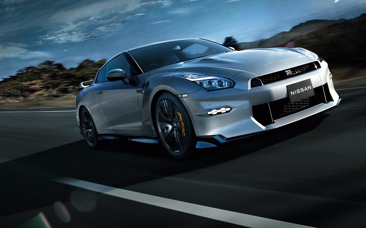 A rolling shot of the 2025 Nissan GT-R