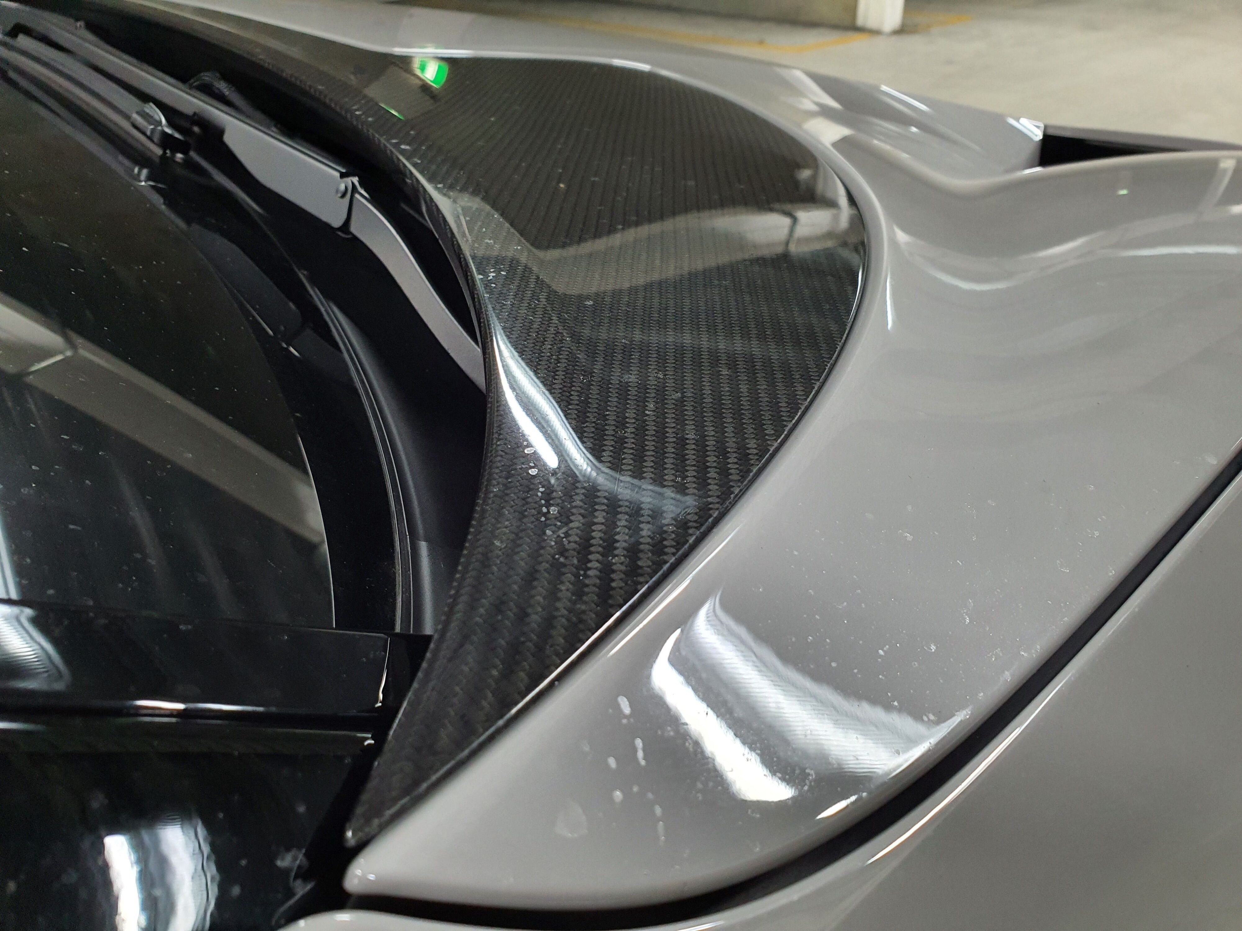 Carbon fibre cowl insert on a 2024 Lotus Eletre R.