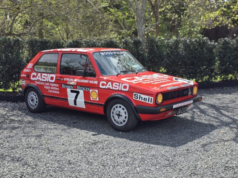 Giltrap's red Mk1 Golf NZ