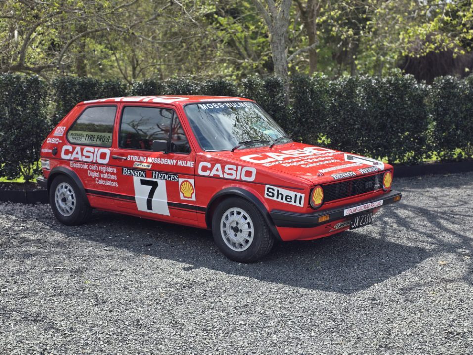 Giltrap's red Mk1 Golf NZ
