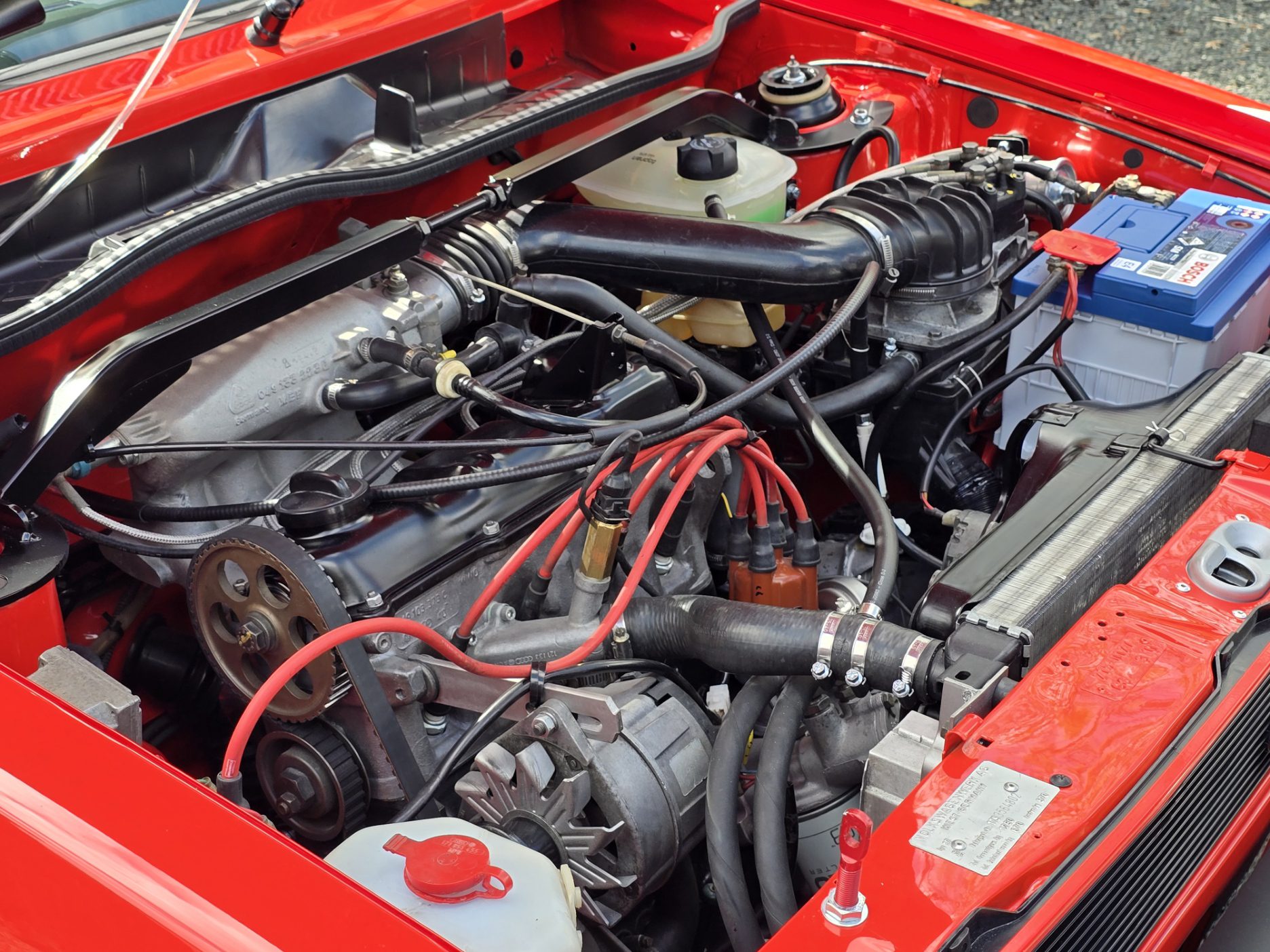Giltrap's red Mk1 Golf NZ