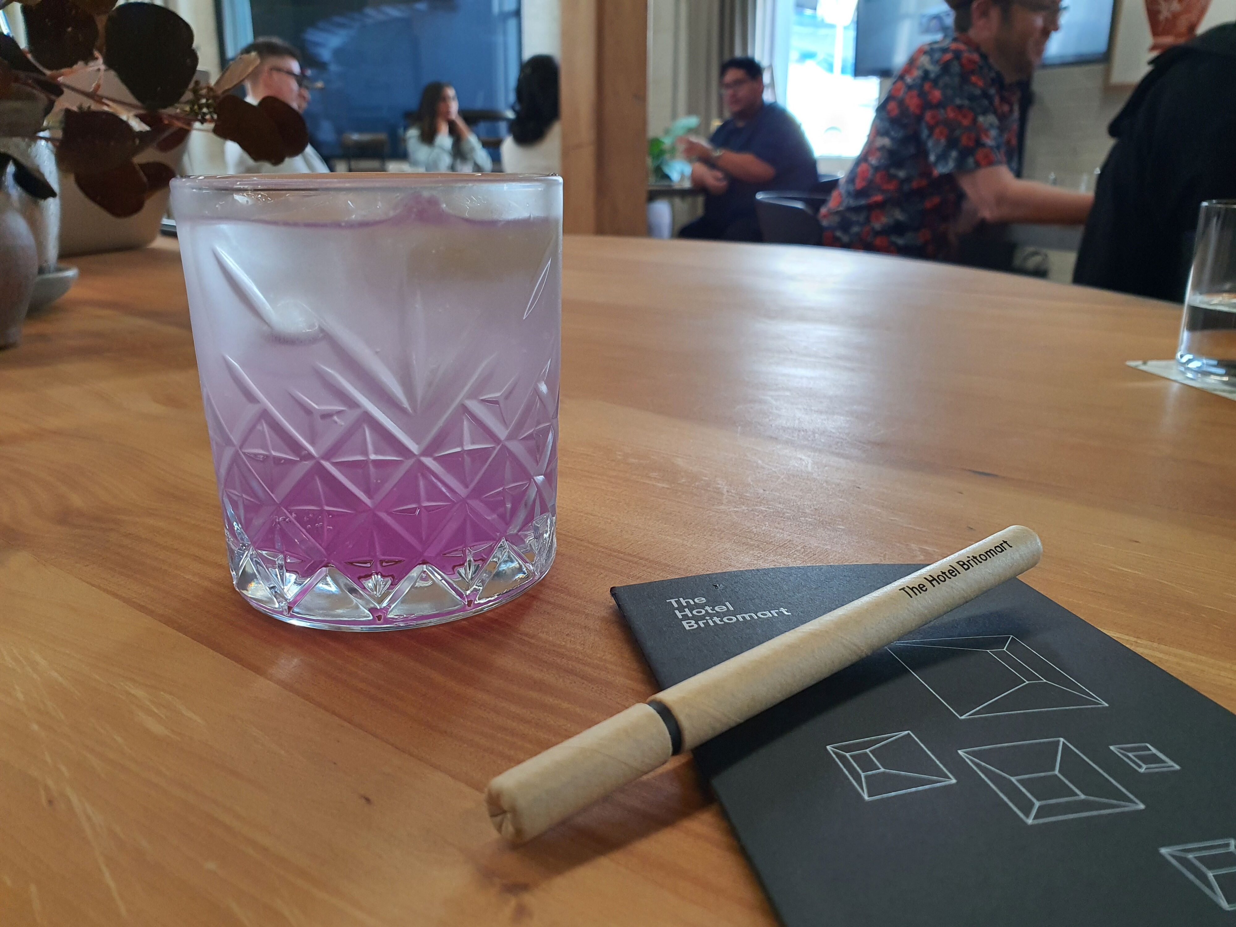 The Hotel Britomart's colour changing cocktail, made for Dr. Stella Clarke of BMW.