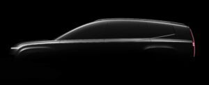 Teaser image of the side view of a Hyundai IONIQ 9.