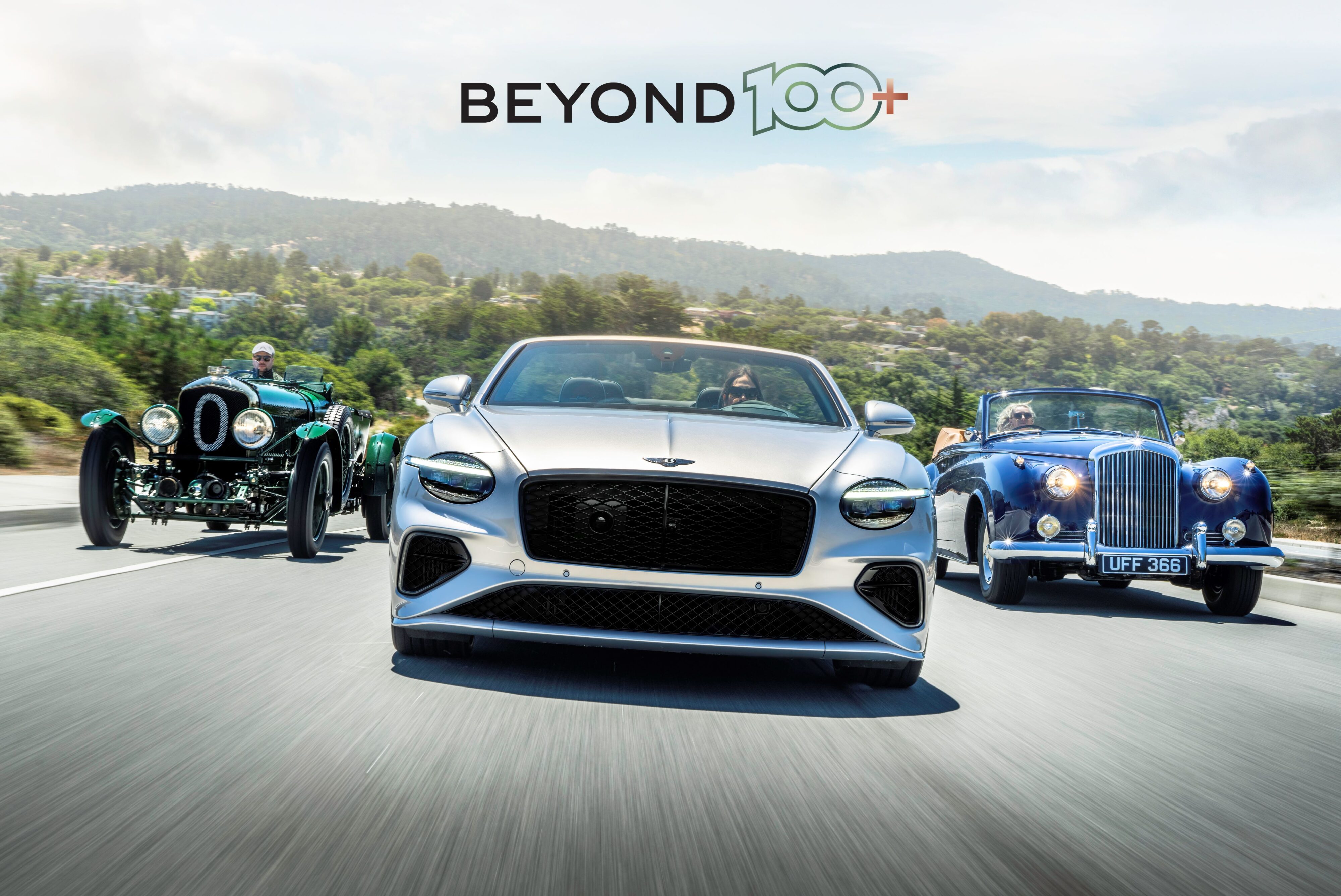 A graphic of Bentley's Beyond100+ strategy for the future. 