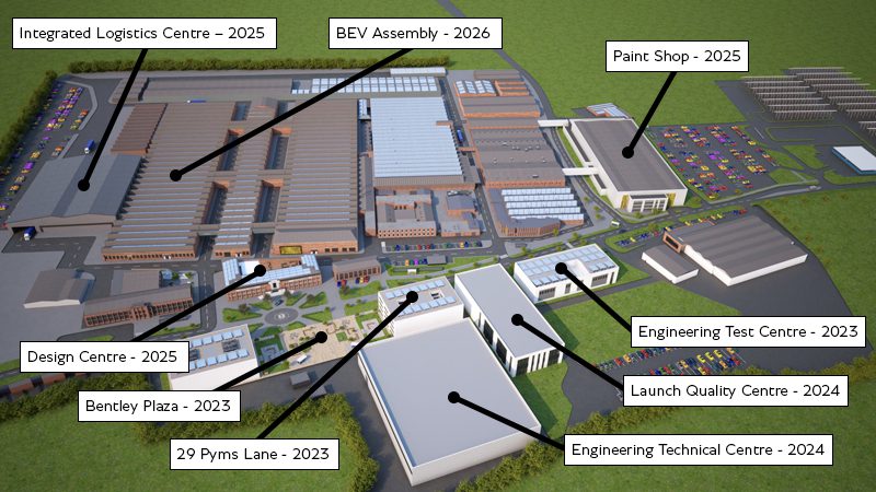 A redesign of Bentley's Crew facility in the UK. 