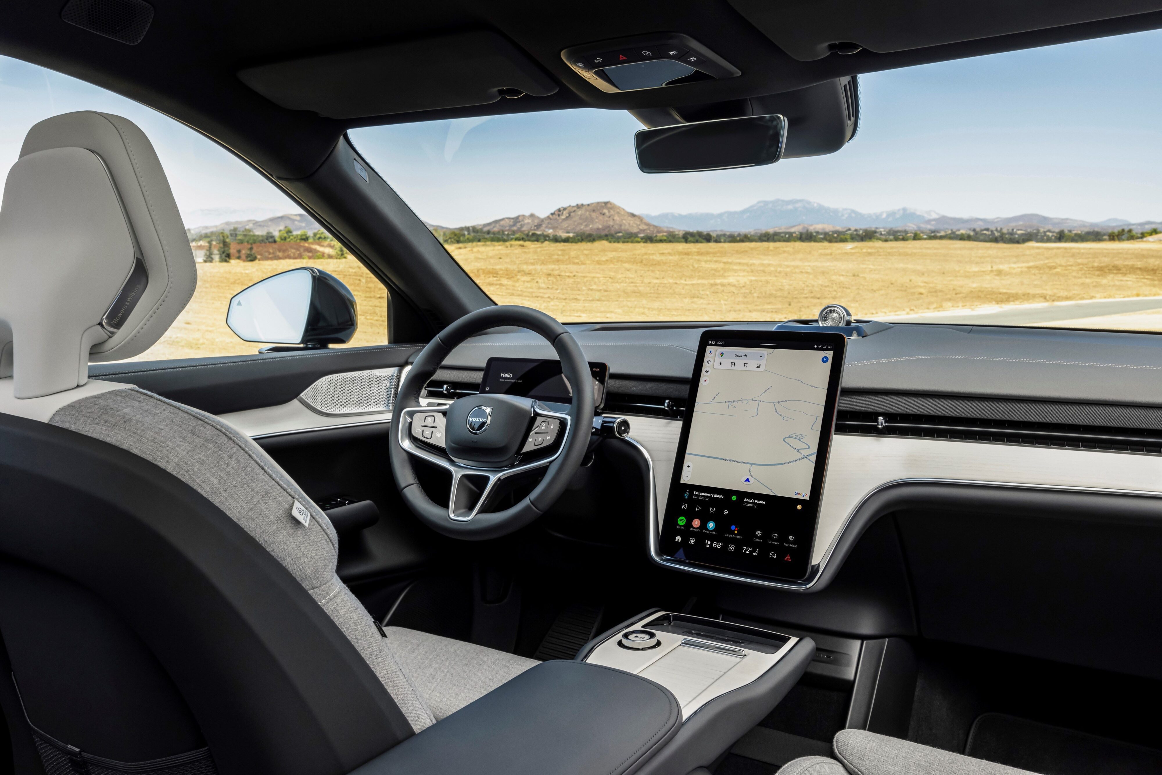 A photo of the interior of a Volvo EX90.