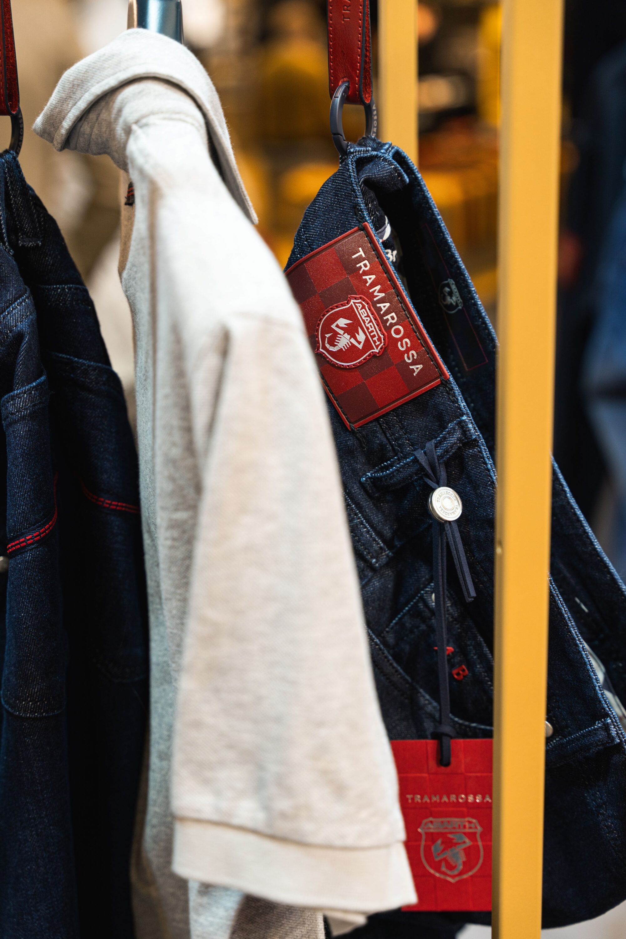 A photo of the Tramarossa x Abarth collection at Pitti Uomo 107.