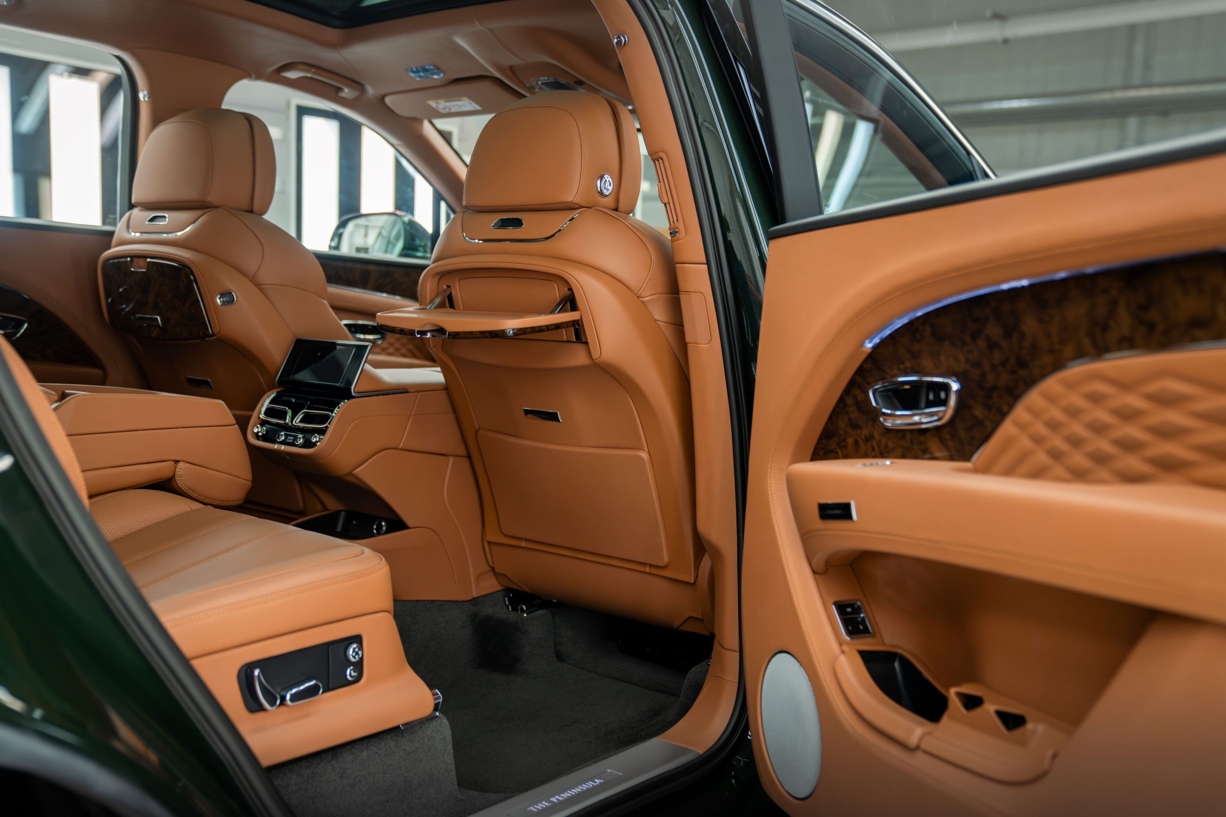 Rear cabin view of The Peninsula's Bentley Bentayga EWBs.