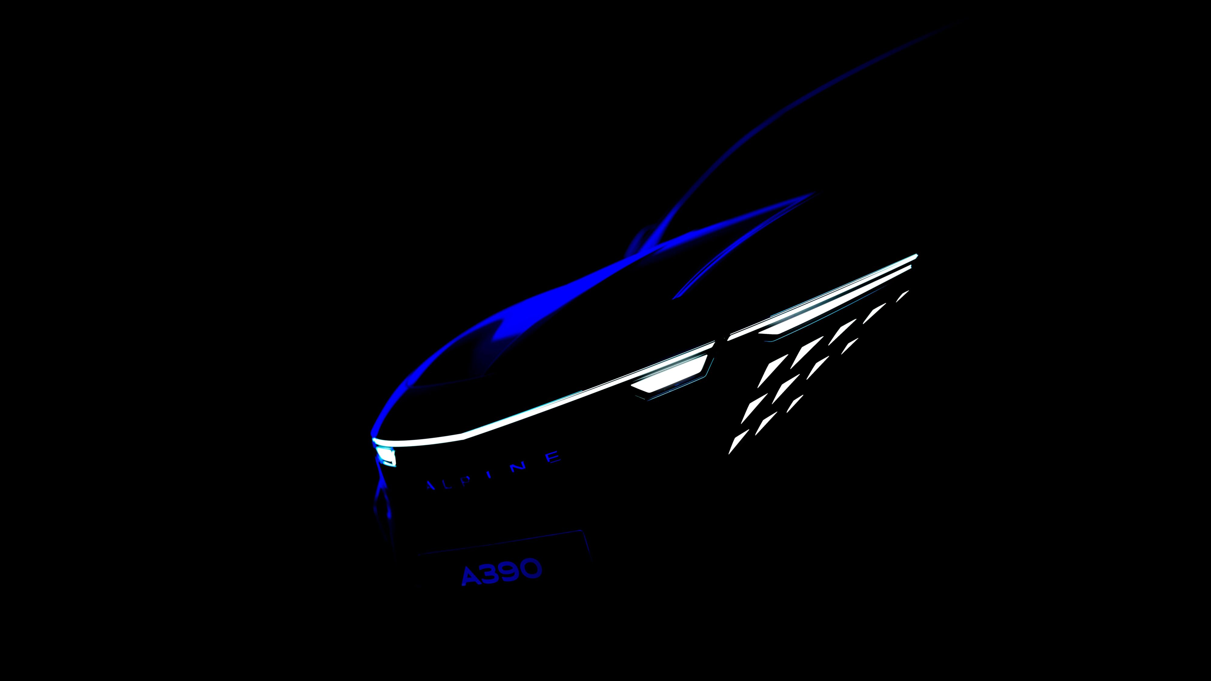 A teaser image of the soon to be released Alpine A390.