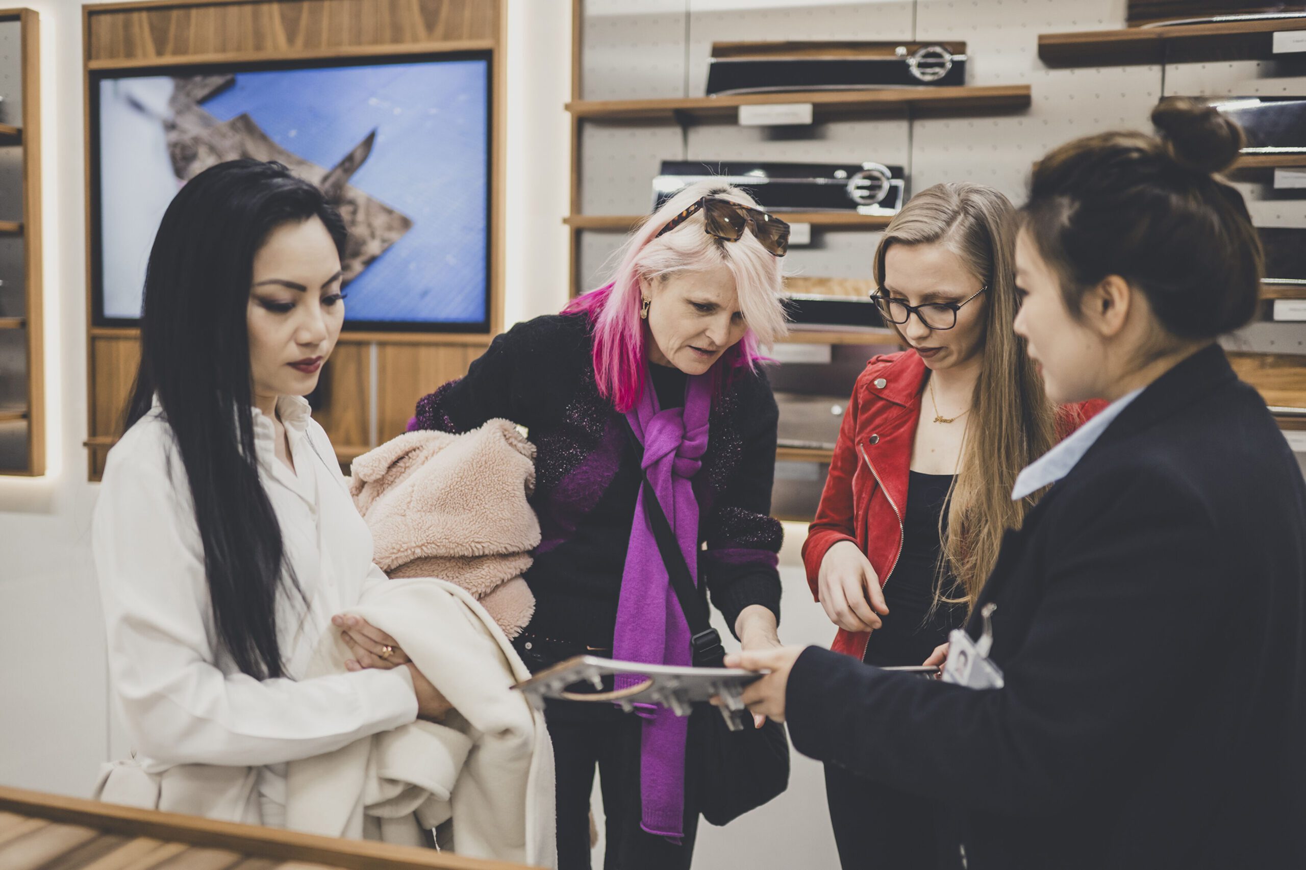 Leather and lace - Female trio design a bespoke Bentley