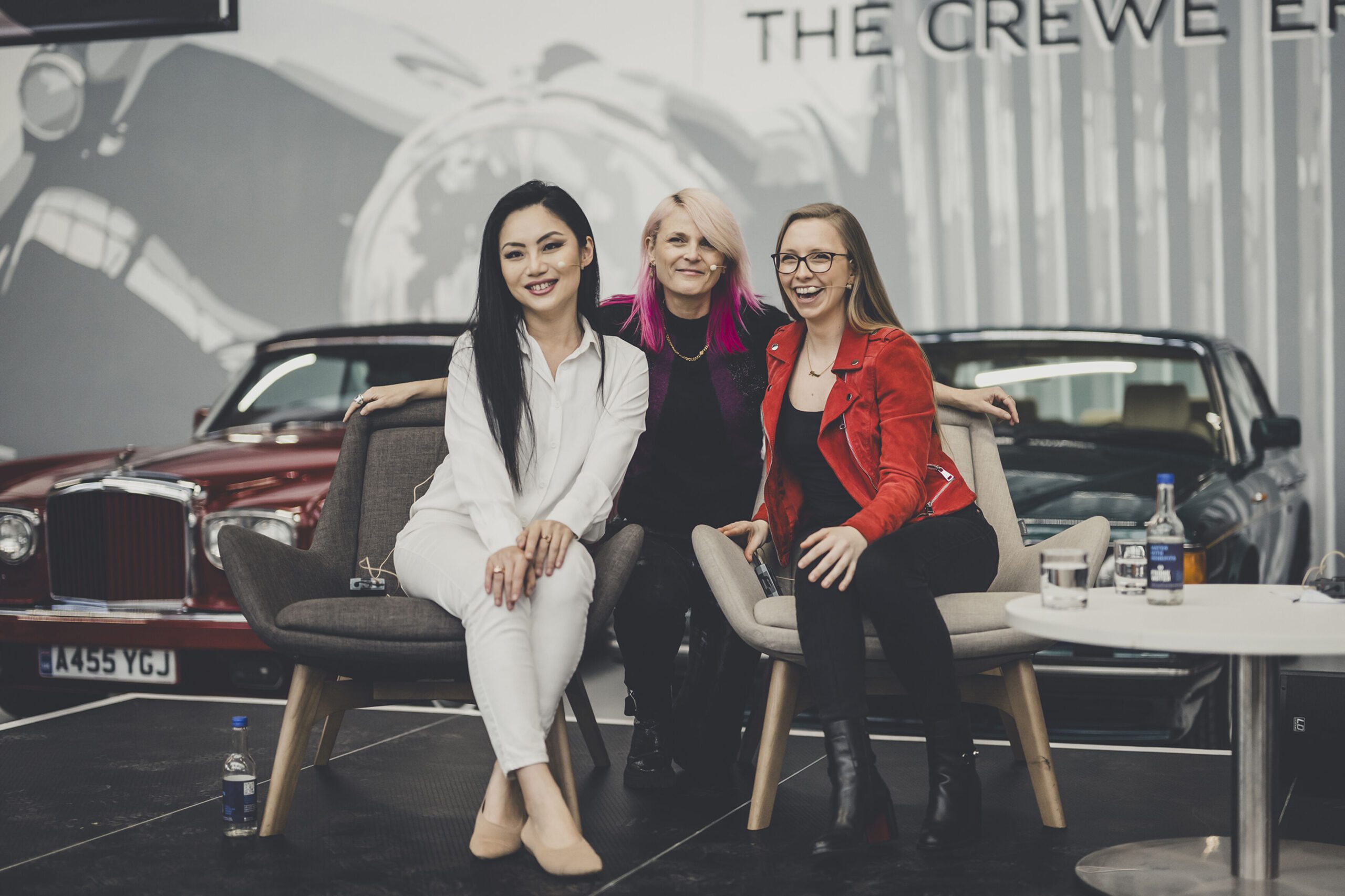 Leather and lace - Female trio design a bespoke Bentley