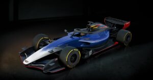 A preview of the Cadillac F1 Team racecar.