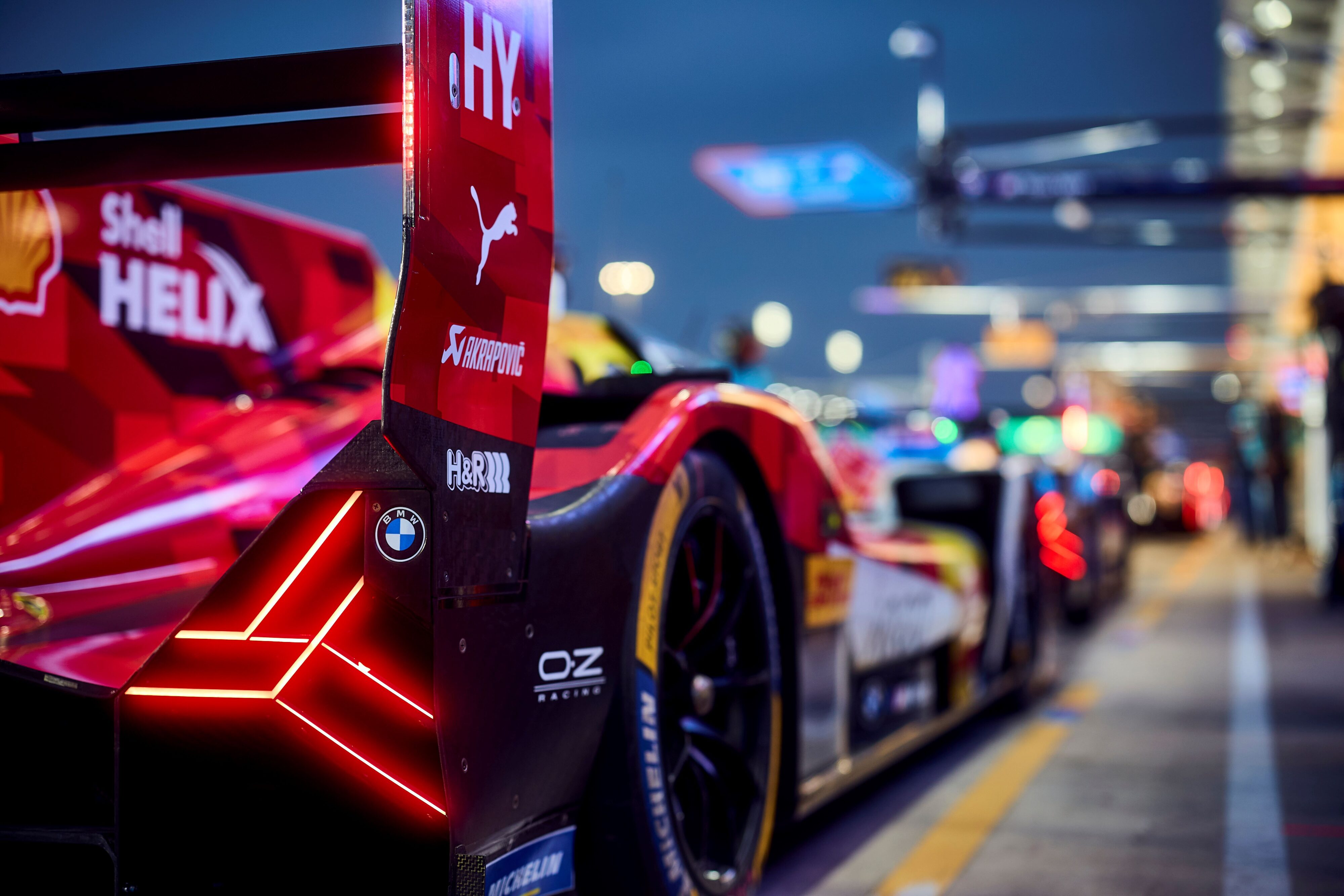 Shell Helix branded BMW M Hybrid V8 at the 2025 FIA WEC season opener in Qatar.