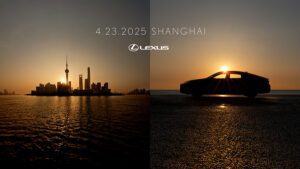 A teaser image of the new Lexus ES to be unveiled at Auto Shanghai 2025.