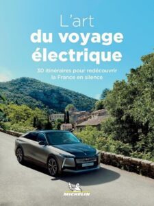 A photo of a DS vehicle in the French countryside for the collaboration between DS and Michelin.