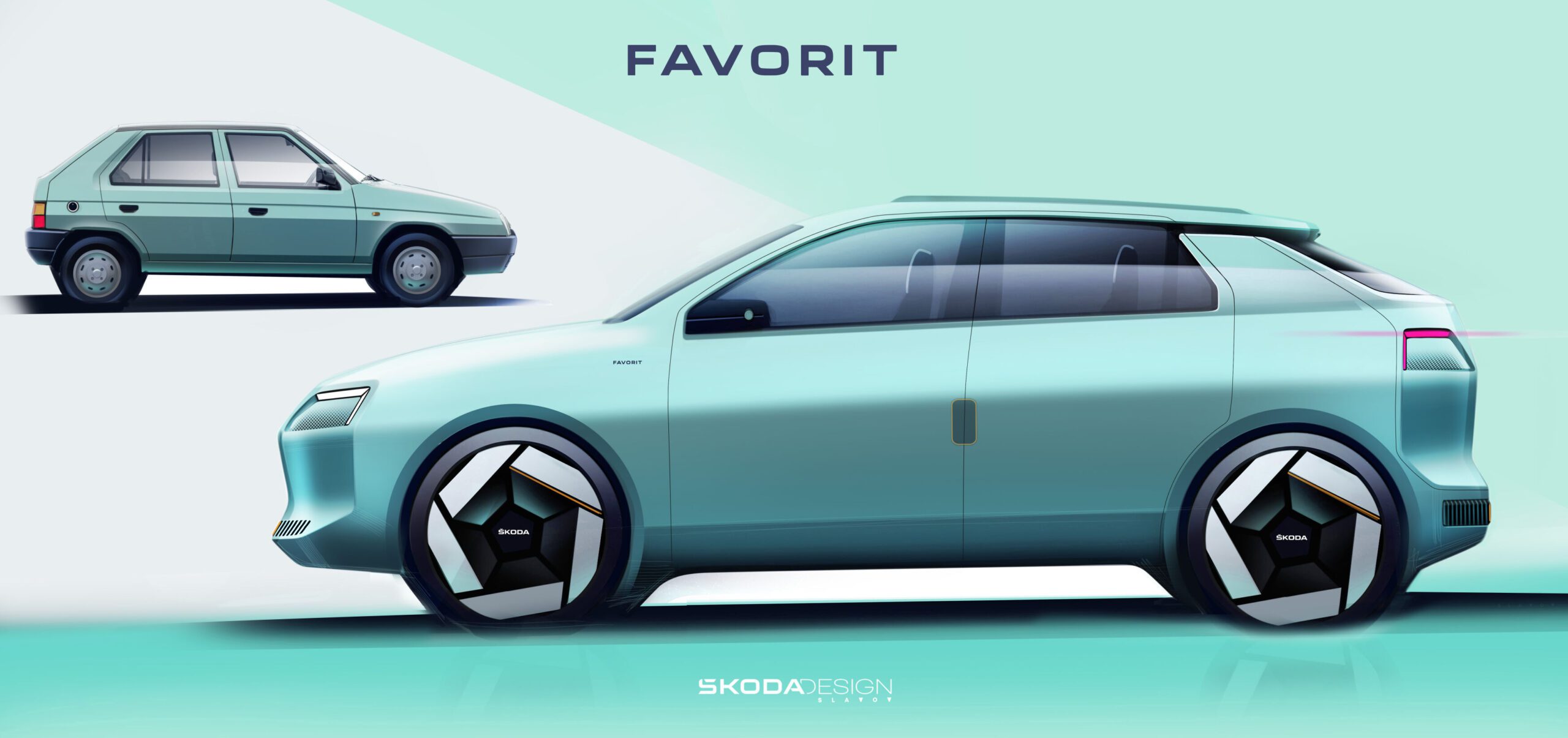 Škoda Electrifies the Past - All-New Favorit Concept
