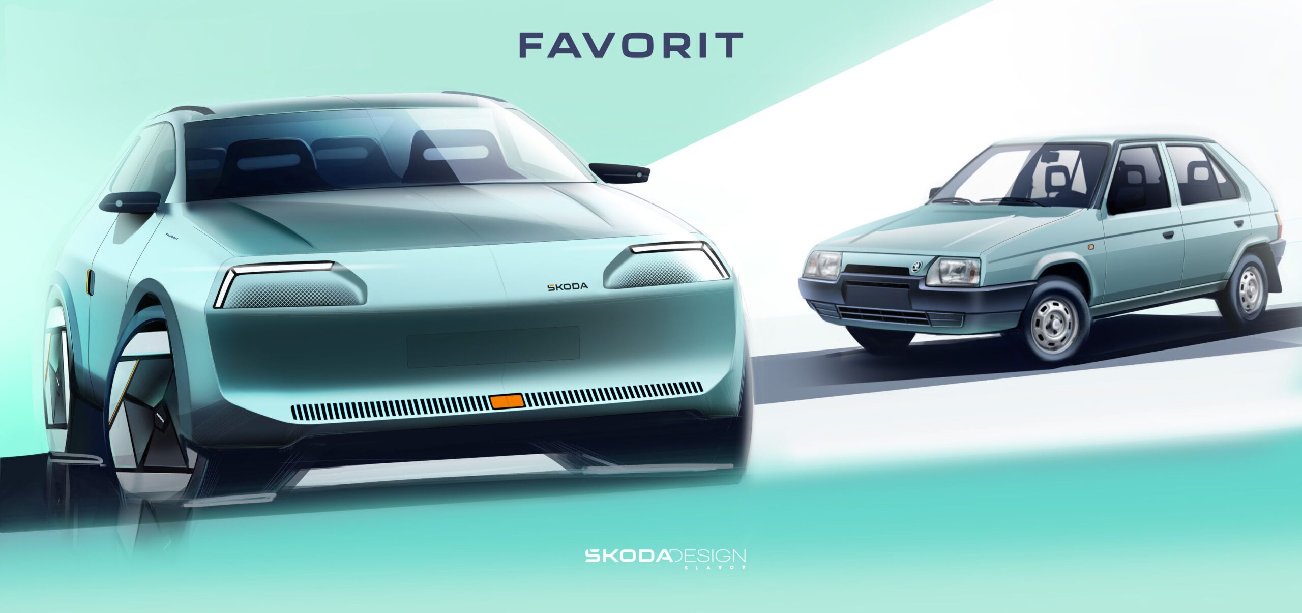 Škoda Electrifies the Past - All-New Favorit Concept