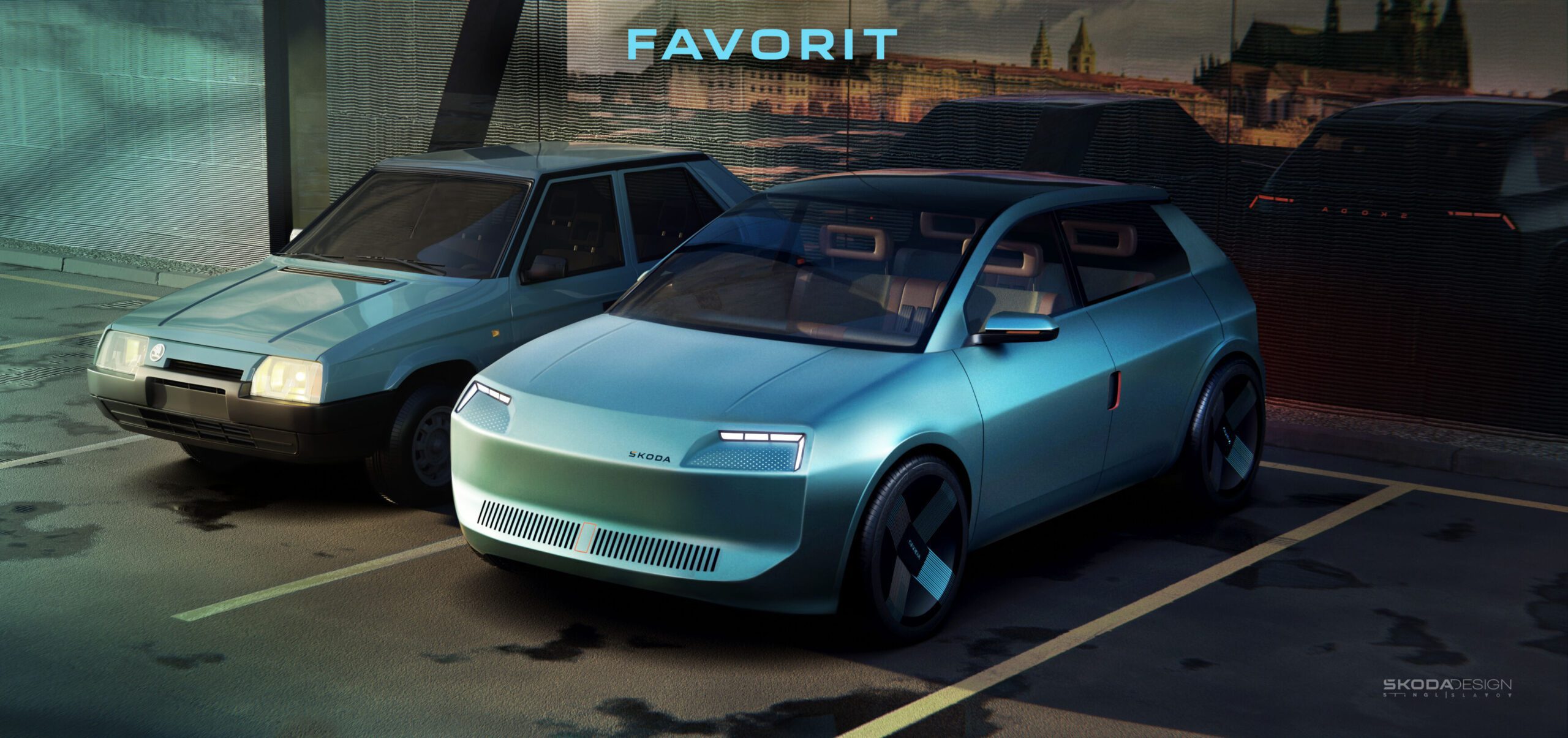 Škoda Electrifies the Past - All-New Favorit Concept