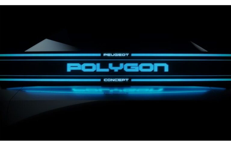 A teaser image of the Peugeot Polygon Concept.