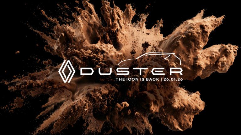 A teaser image from Renault, announcing the return of the Duster to the Indian market.