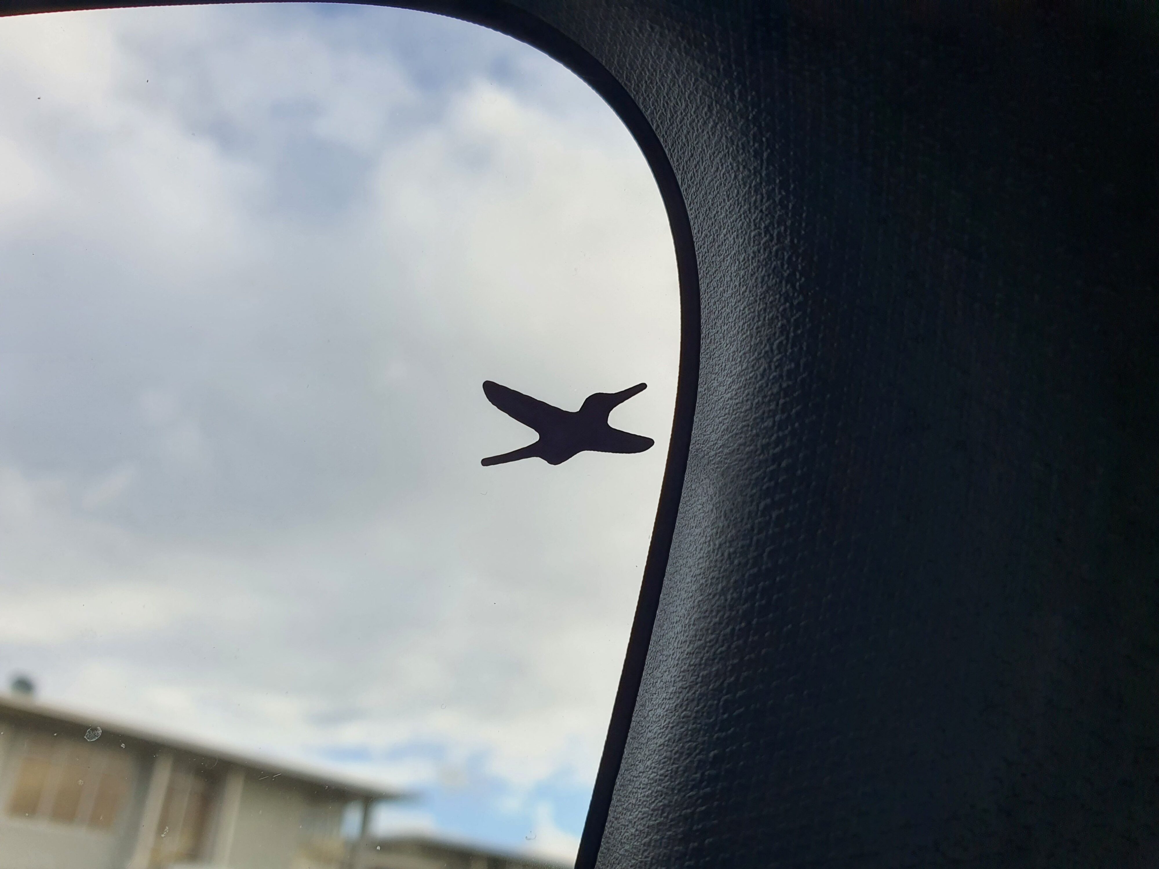 Motif of a bird on the window of a 2025 Subaru Forester AWD Hybrid Touring.