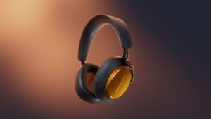A photo of the new Bowers & Wilkins Px8 S2 McLaren Edition headphones.