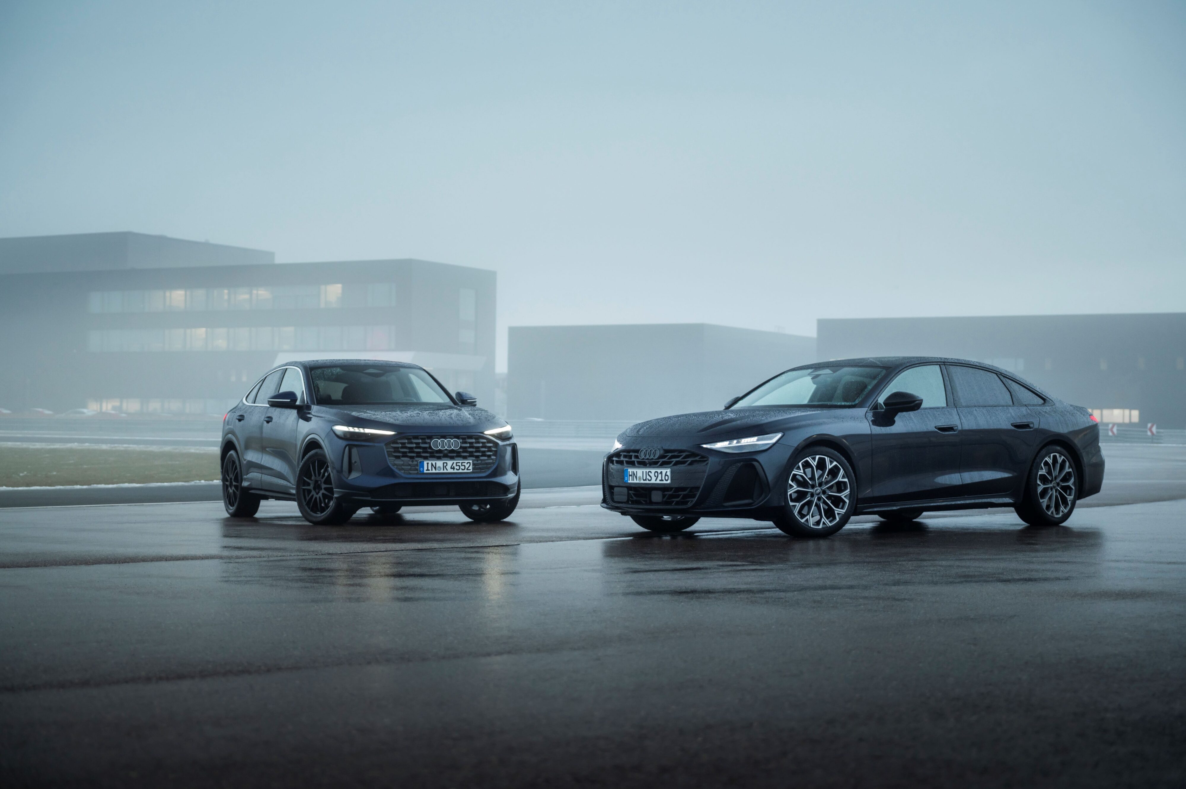 A photo of the new Audi A6 & Q5 with the V6 TDI MHEV plus engine.