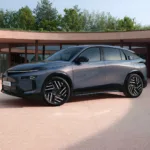 Front three quarters view of the new Lancia Gamma.