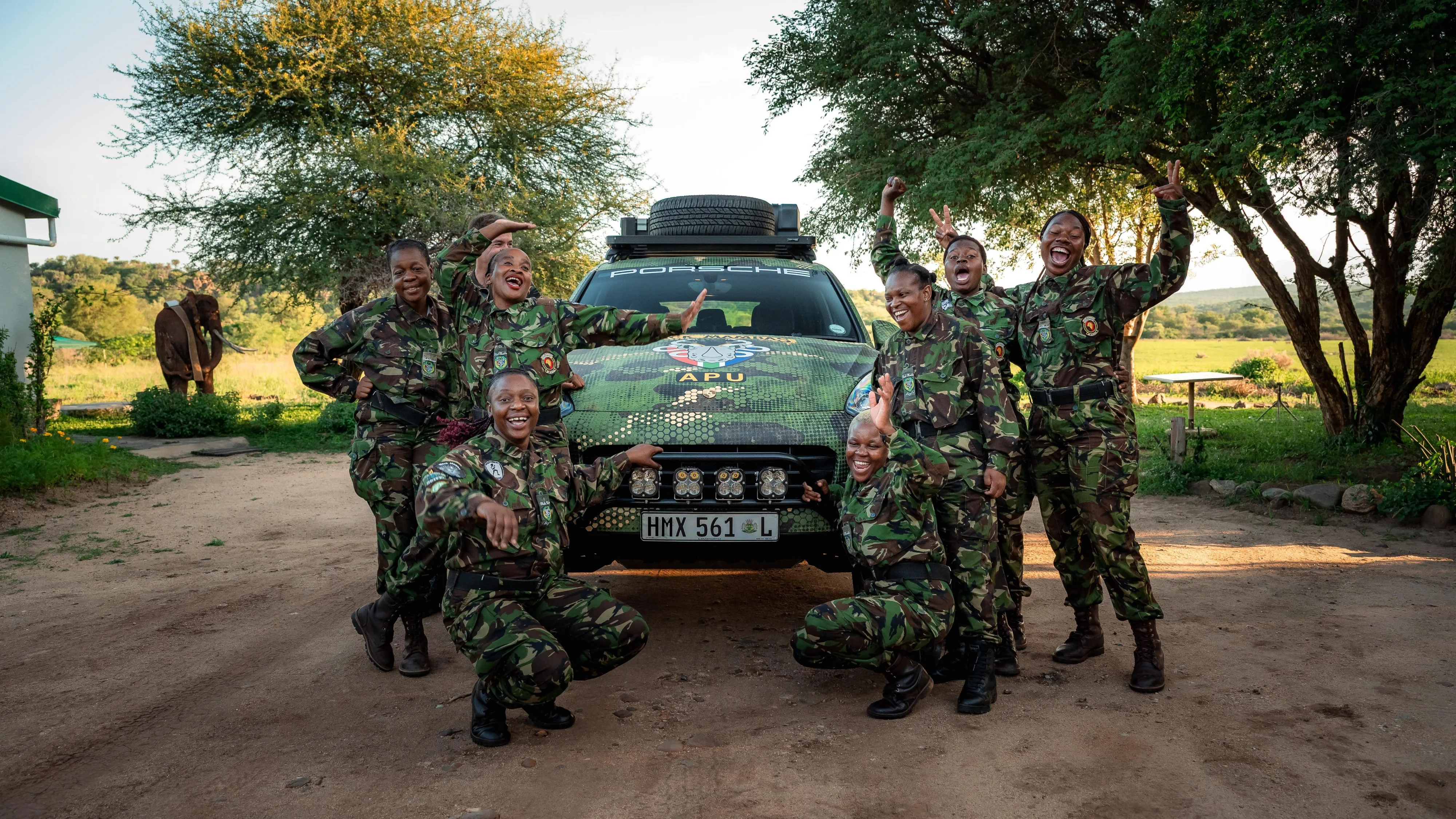Porsche donates modified Cayenne to The Black Mambas project to protect rhinos