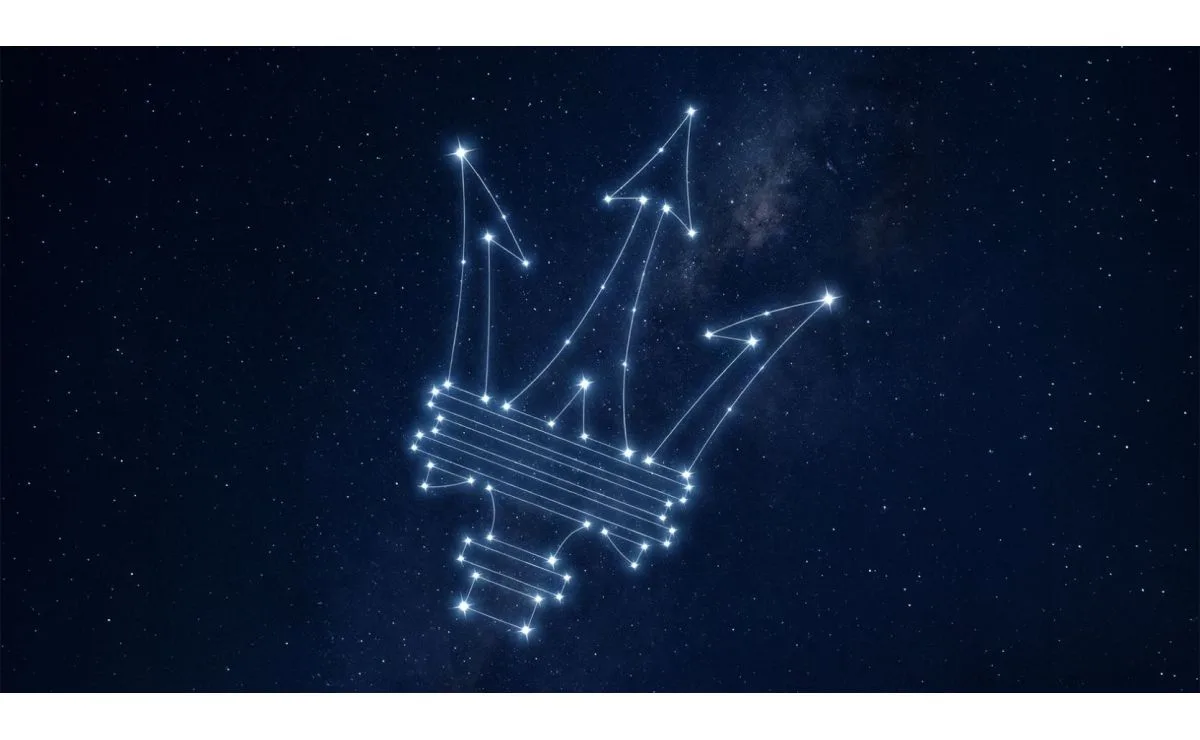 Maserati Just Turned Its Legendary Logo Into a Real Star Cluster