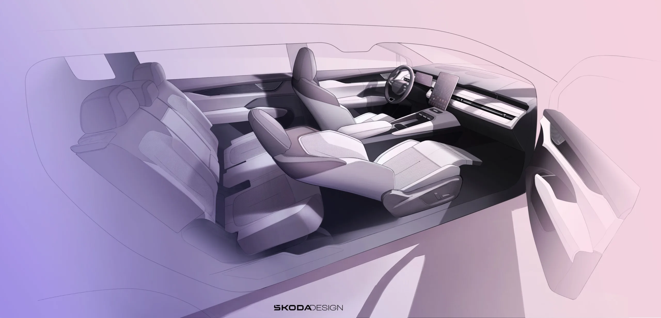 Škoda Offers a Peek at Peaq Interior