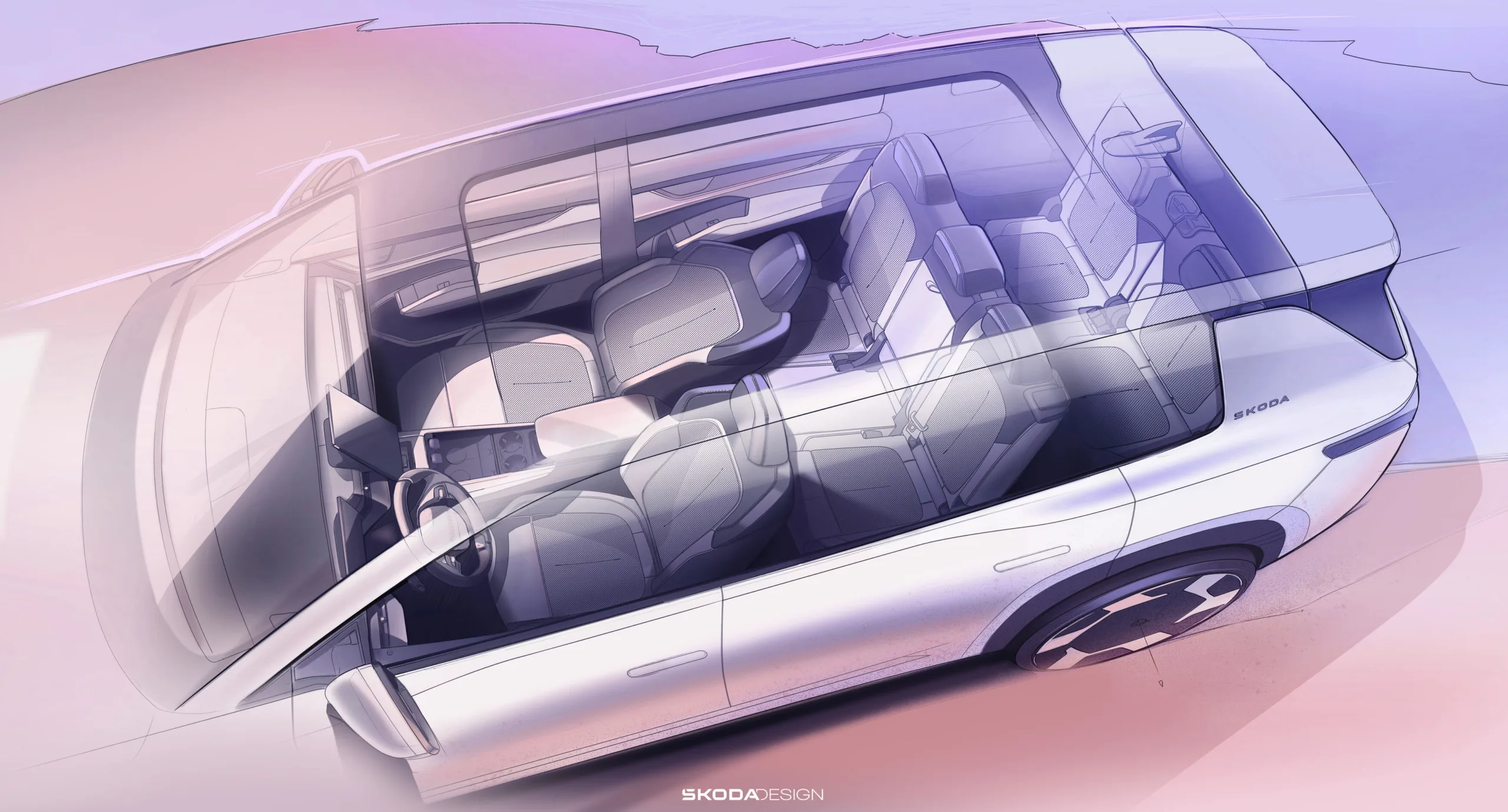 Škoda Offers a Peek at Peaq Interior