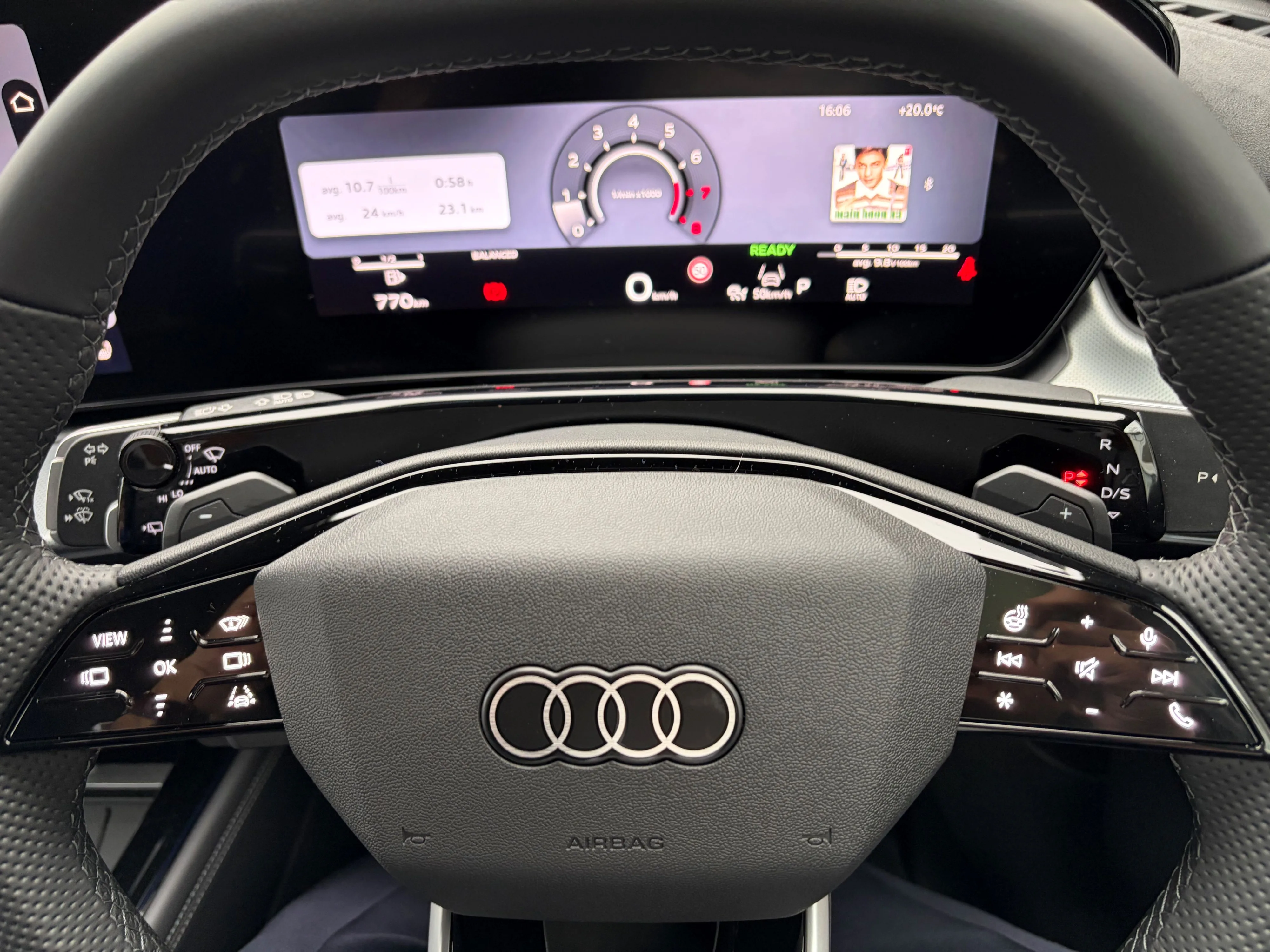 Day view of the Audi Virtual Cockpit setup on the 2026 Q3 TFSI 195kW S-line quattro.