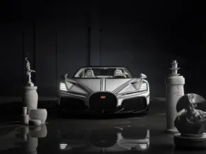 Bugatti Reveals W16 Mistral 'Blanc Éternel' in Collaboration with KPM Berlin
