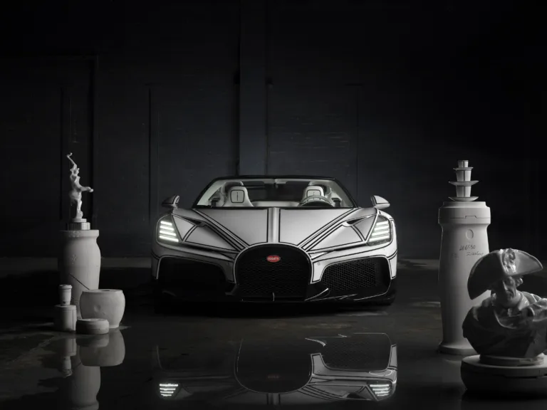 Bugatti Reveals W16 Mistral 'Blanc Éternel' in Collaboration with KPM Berlin