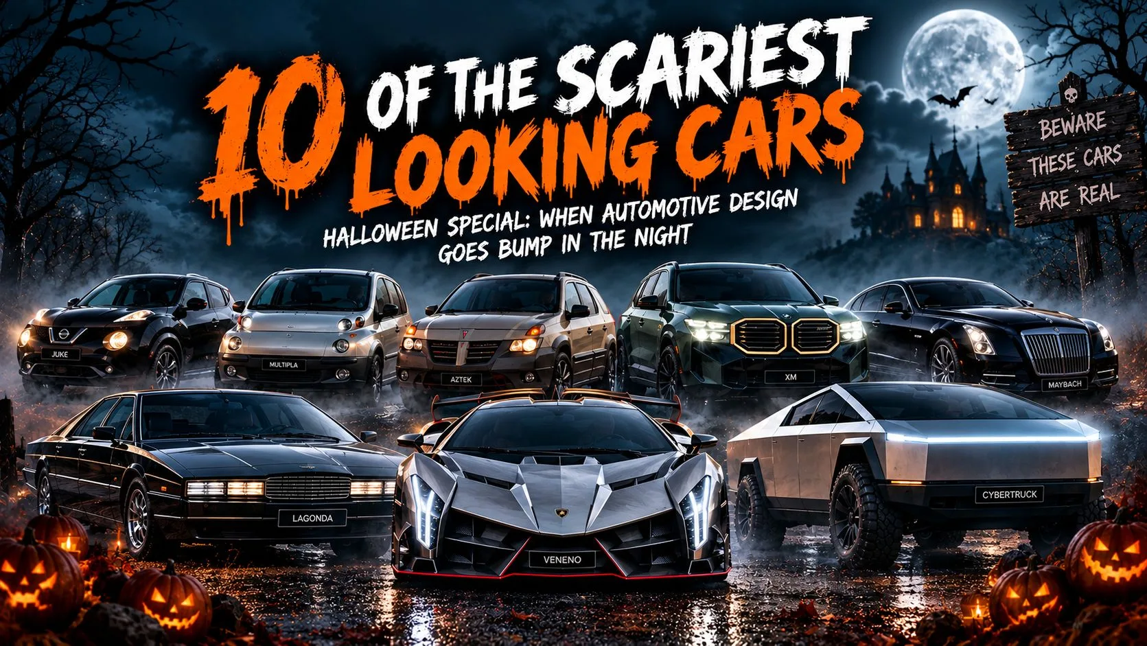 10 of the Scariest Looking Cars Ever Made | Tarmac Life Halloween Special